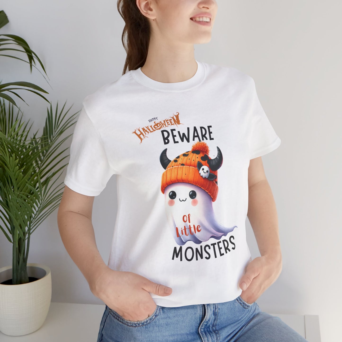 Beware Of Little Monsters T-shirt, Happy Halloween Skeleton T-shirt, Happy Halloween T-shirt, Trick Or Treat T-shirt, Halloween T-shirt, Cool Halloween T-shirt, Spooky T-shirt,