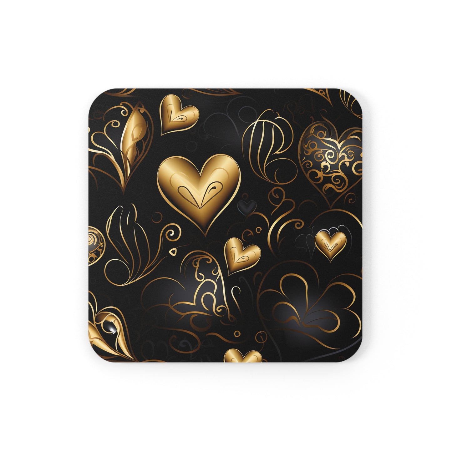Happy Valentines Day Corkwood Coaster Set
