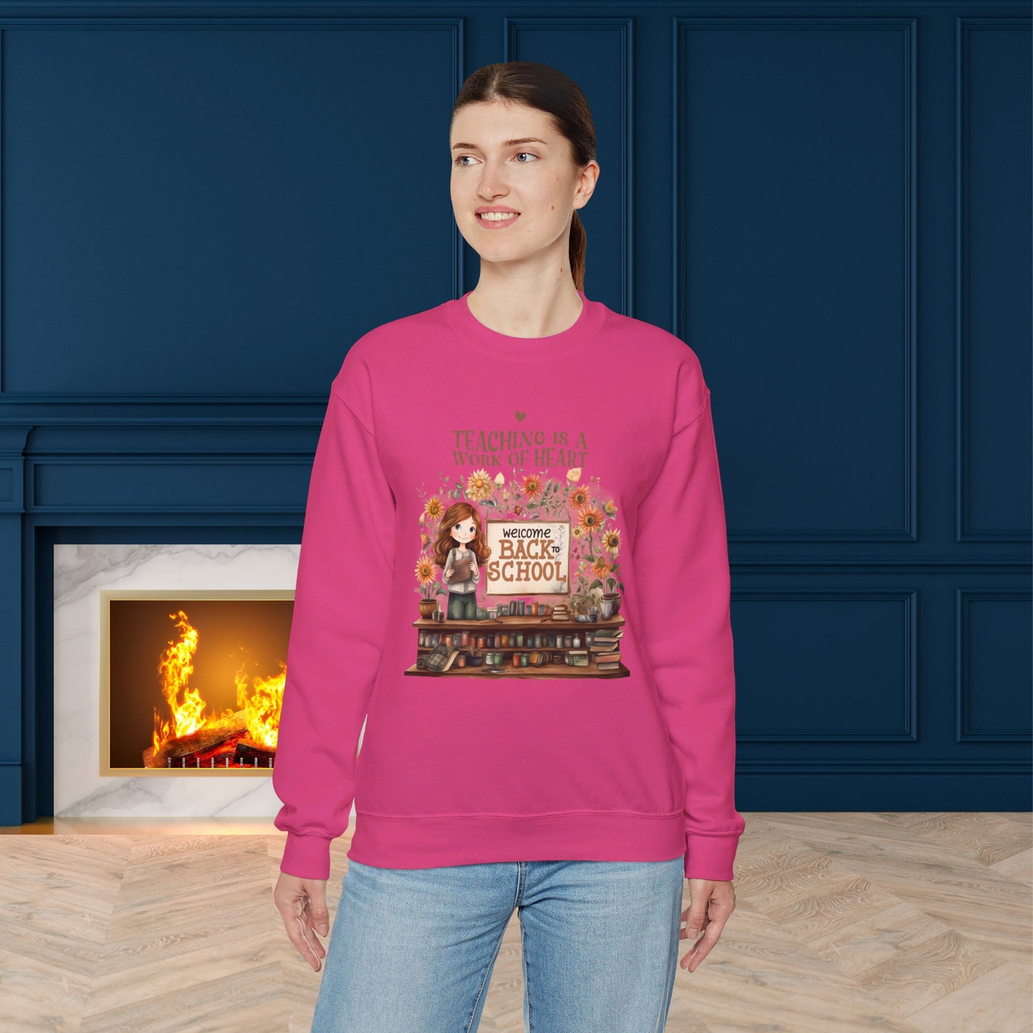 We Love Teachers Sweatshirt, Back To school unisex heavy blend crewneck sweatshirt, Teacher Back To school Sweatshirt. First Day Vibes Sweatshirt.