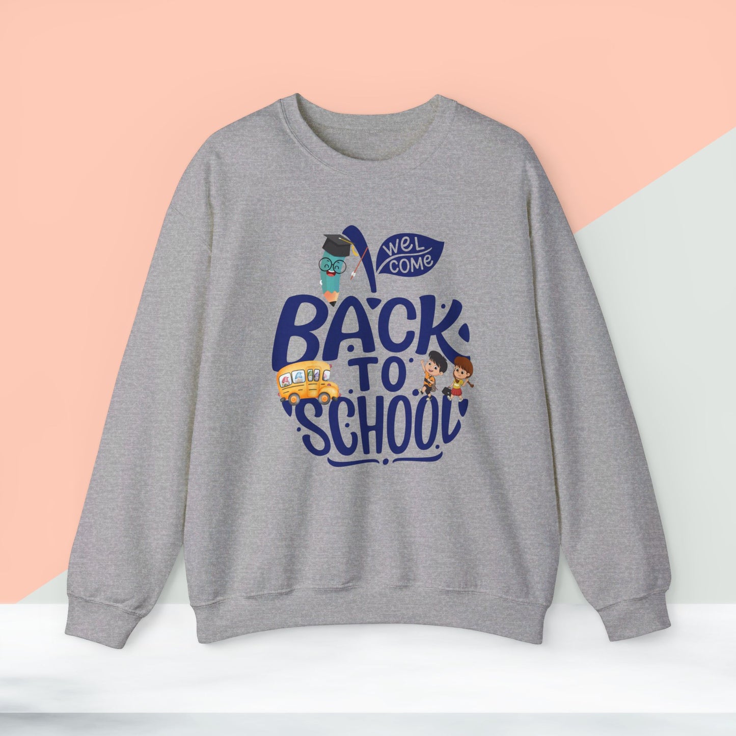 Back To school unisex heavy blend crewneck sweatshirt, We Love Teachers Sweatshirt,Teacher Back To school Sweatshirt. First Day Vibes Sweatshirt.