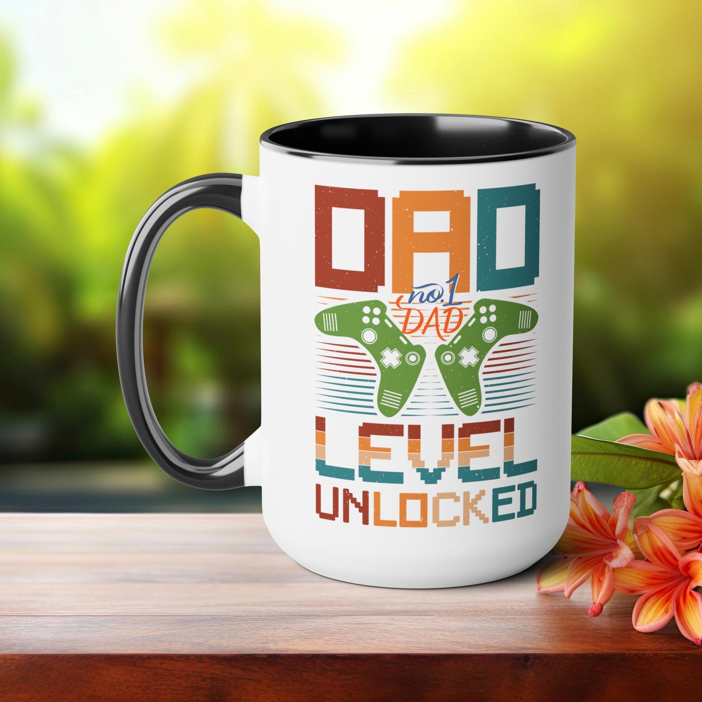Happy father's dayTow-Tone Coffee Mug.15oz, Gift for Dad, Daddy's Coffee Mug