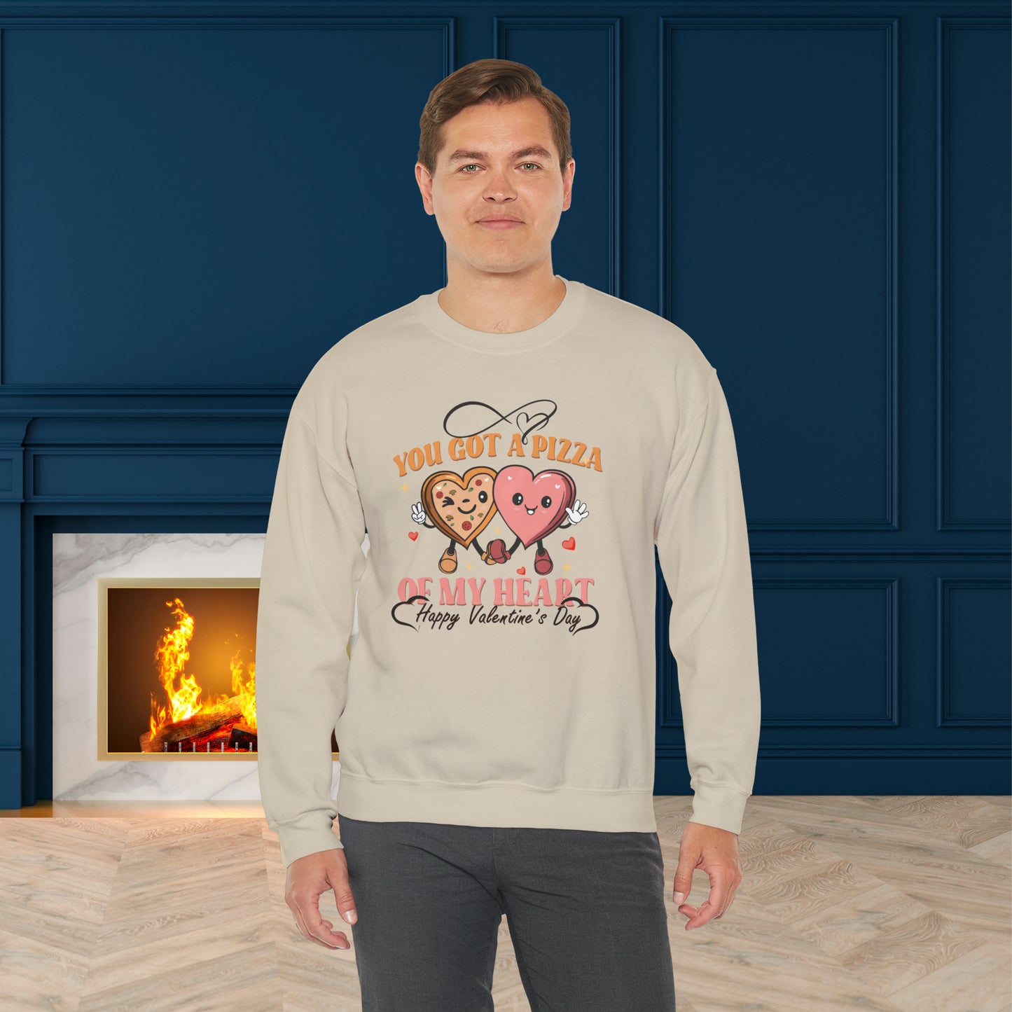 Happy valentines day Unisex Heavy Blend™ Crewneck Sweatshirt