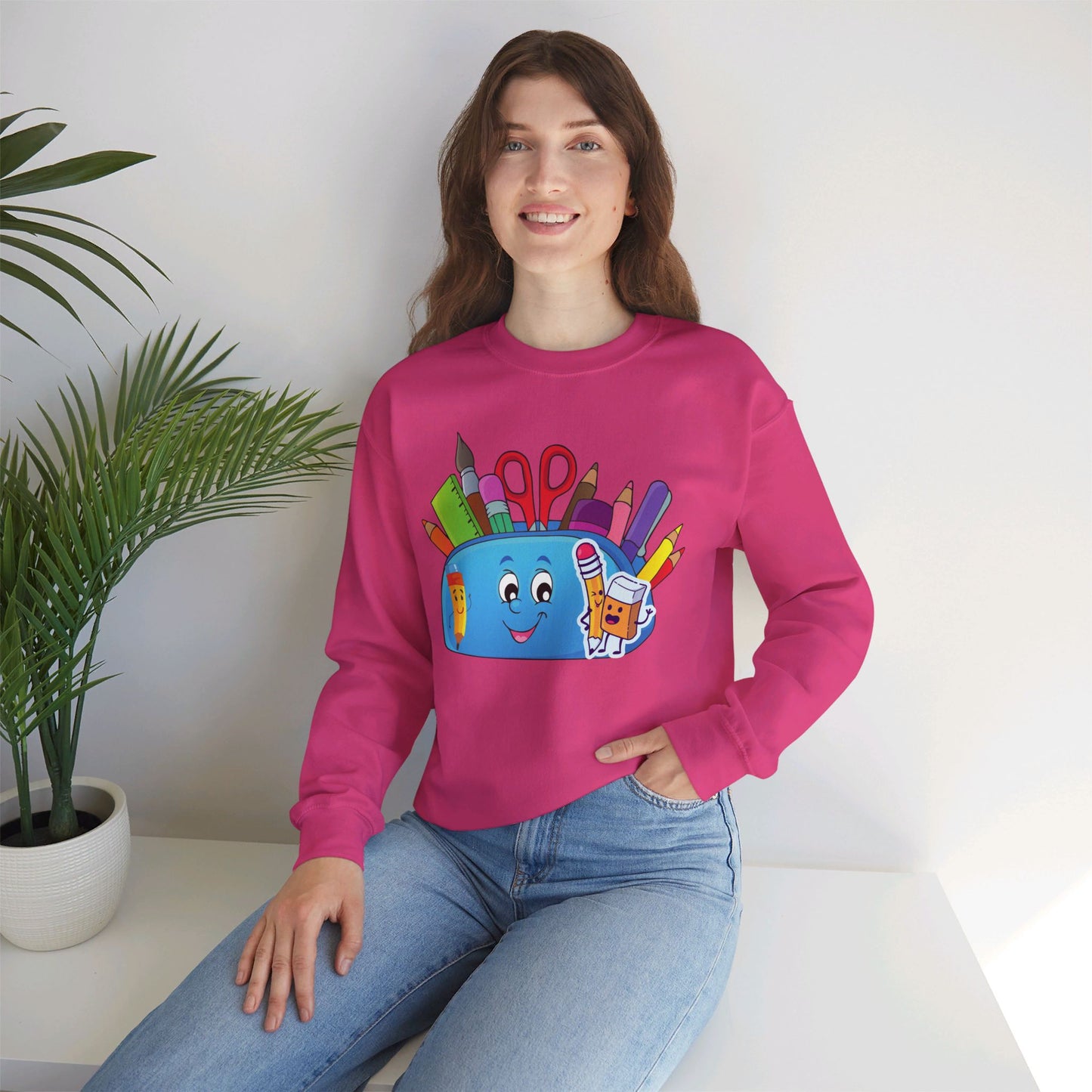 We Love Teachers Sweatshirt, Back To school unisex heavy blend crewneck sweatshirt, Teacher Back To school Sweatshirt. First Day Vibes Sweatshirt.