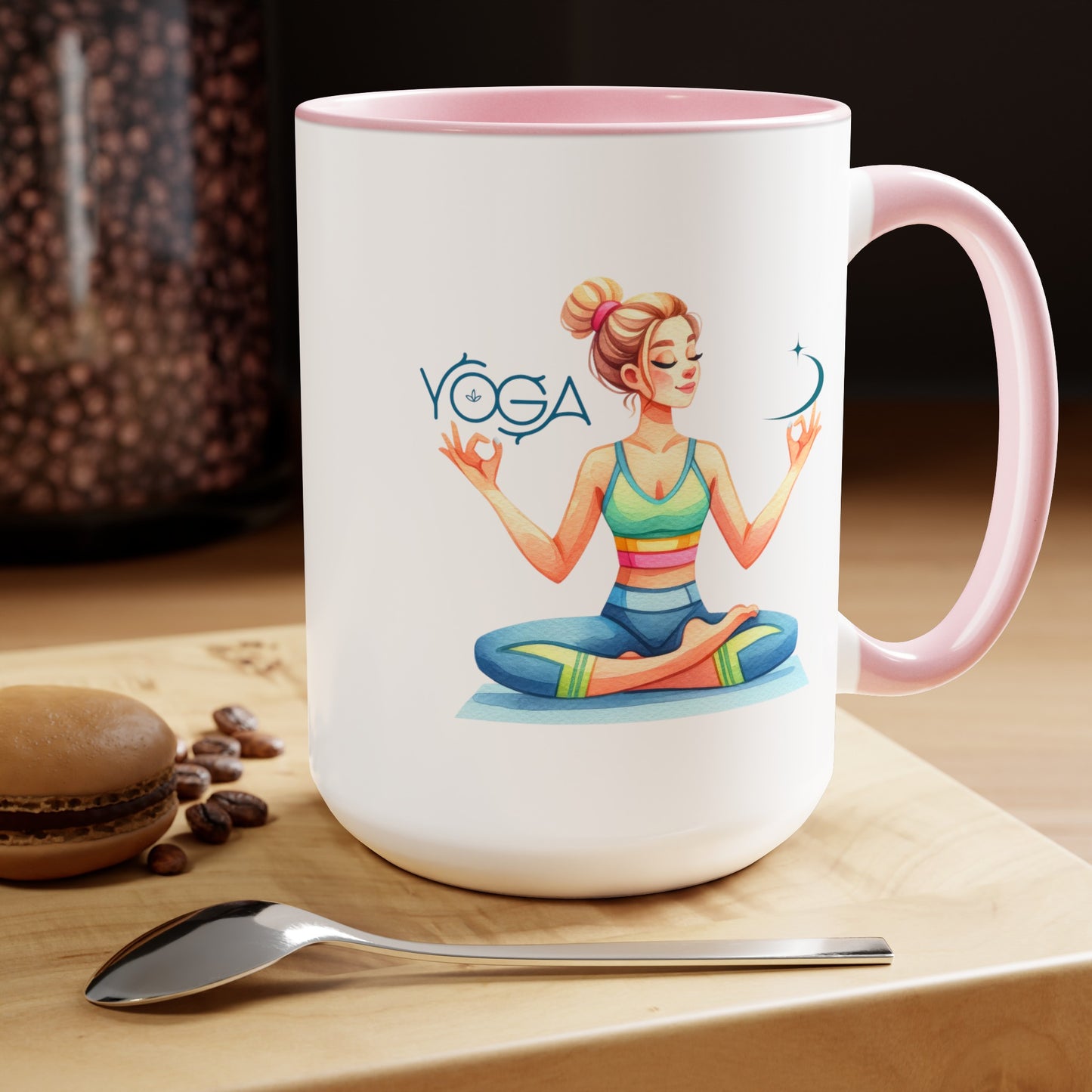 Yoga Coffee Mug, Cute Yoga Coffee Mug, Yoga lovers Coffee Mug, Yoga Instructor Gift, Gift For Yoga lover, Gift For Yogi.