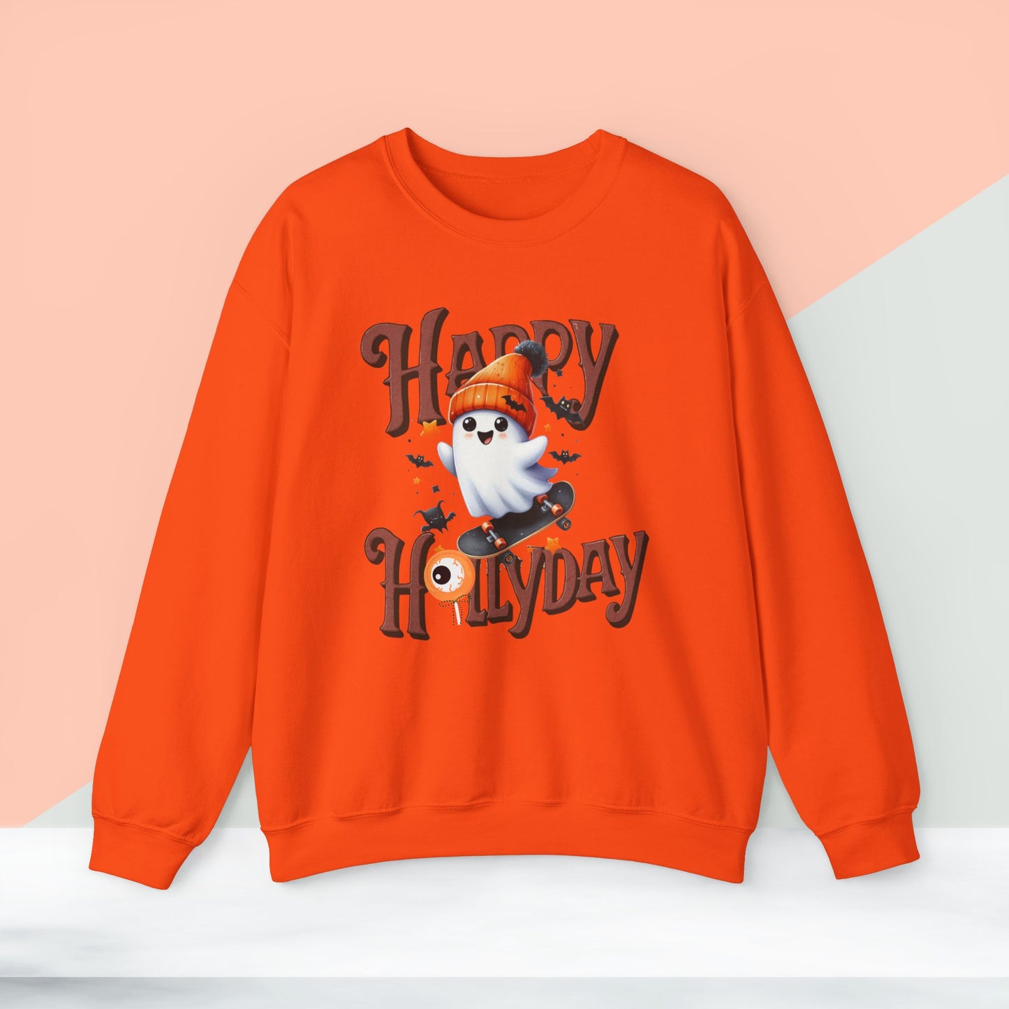 Happy Halloween Sweatshirt, Happy Halloween Sweatshirt - Unisex Heavy Blend Crewneck, Halloween Sweatshirt, Cute Spooky Ghost sweatshirt.