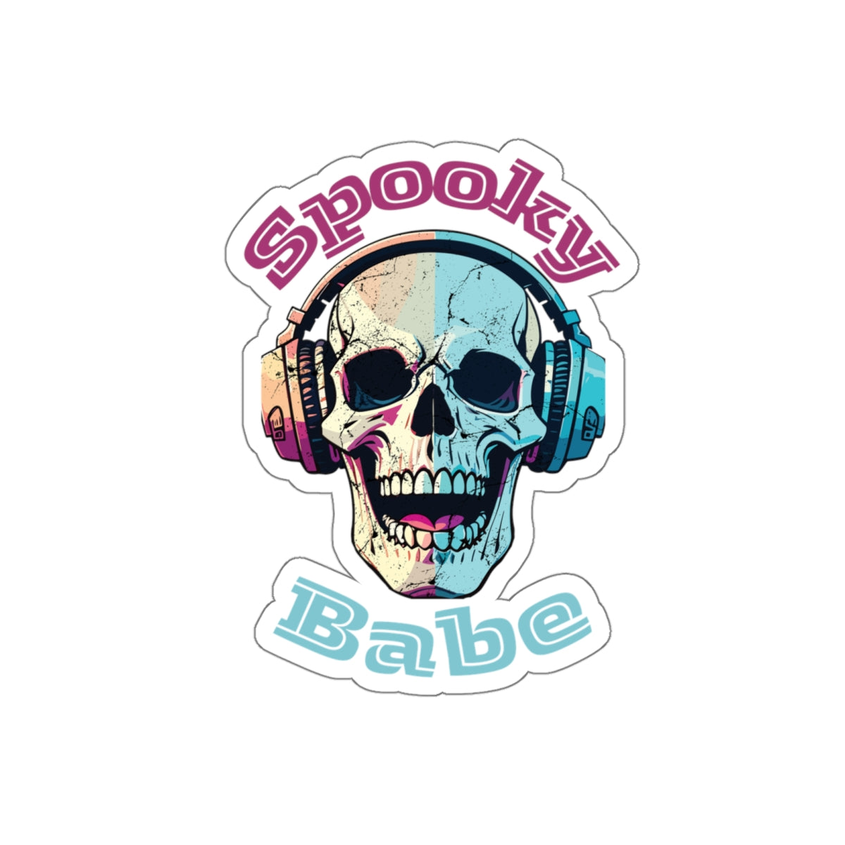Spooky Babe Halloween Kiss-Cut Stickers, Happy Halloween Kiss-Cut Stickers, Spooky Season Kiss-Cut Stickers, Trick Or Treat Halloween Kiss-Cut Stickers.