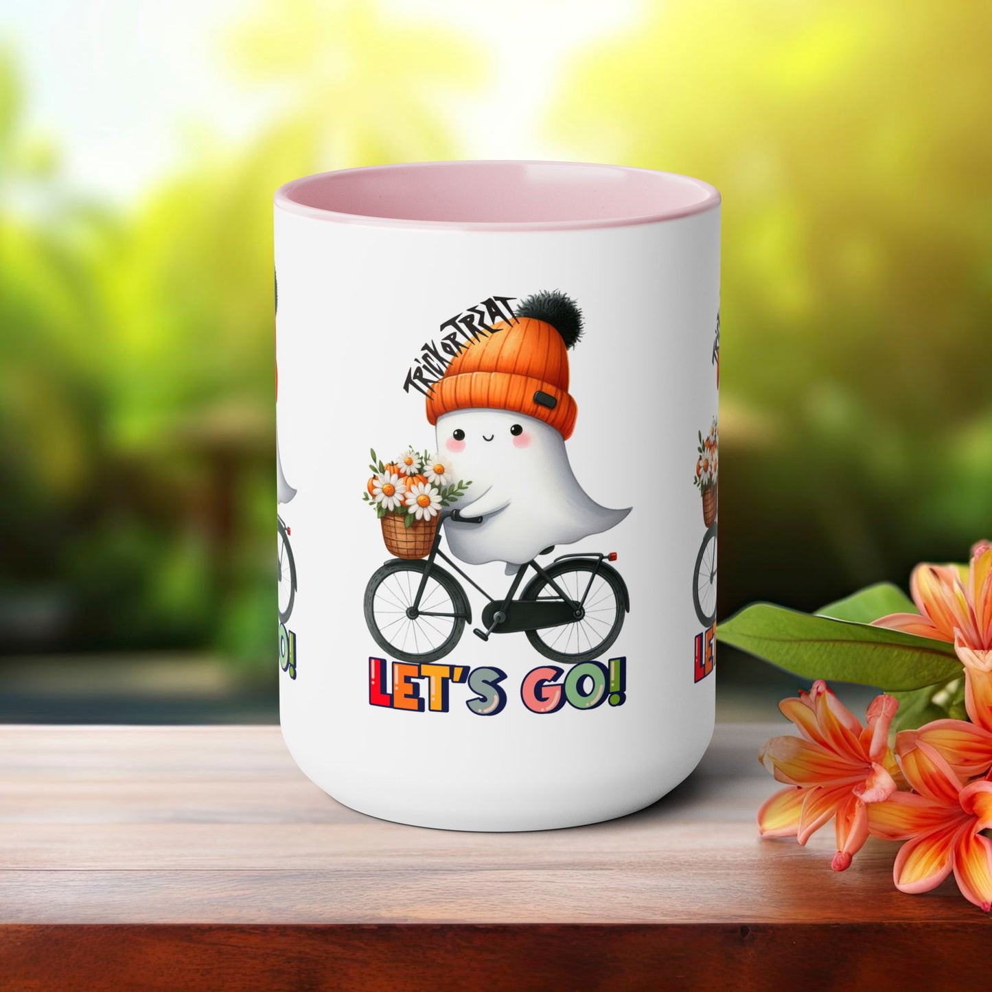 Happy Halloween Coffee Mug, Let's Go Halloween Coffee Mug, Trick or Treat Halloween Coffee Mug, Cute Ghost Coffee Mug, Spooky Season Halloween Coffee Mug.
