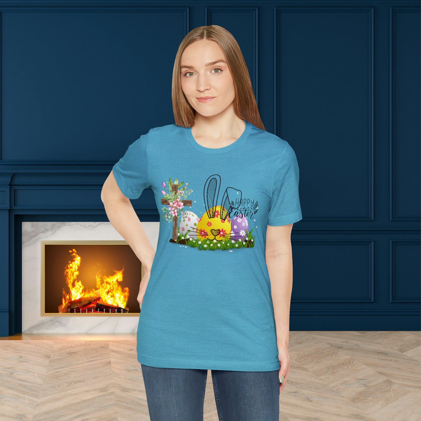 Happy Easter Unisex Jersey Short Sleeve Tee