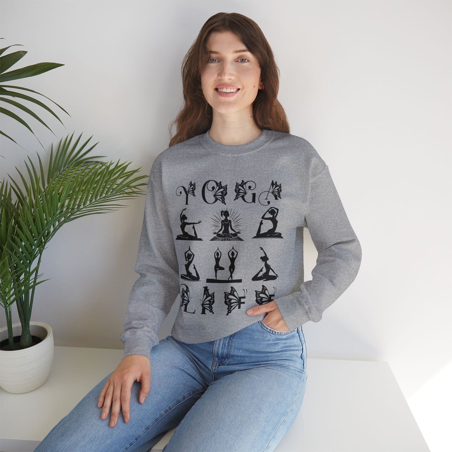 Yoga unisex heavy blend crewneck sweatshirt,Yoga workout Sweatshirt,Yoga lovers Sweatshirt, Yoga Instructor Gift, Gym Sweatshirt, Gift For Yoga lovers, Gift For Yogi.