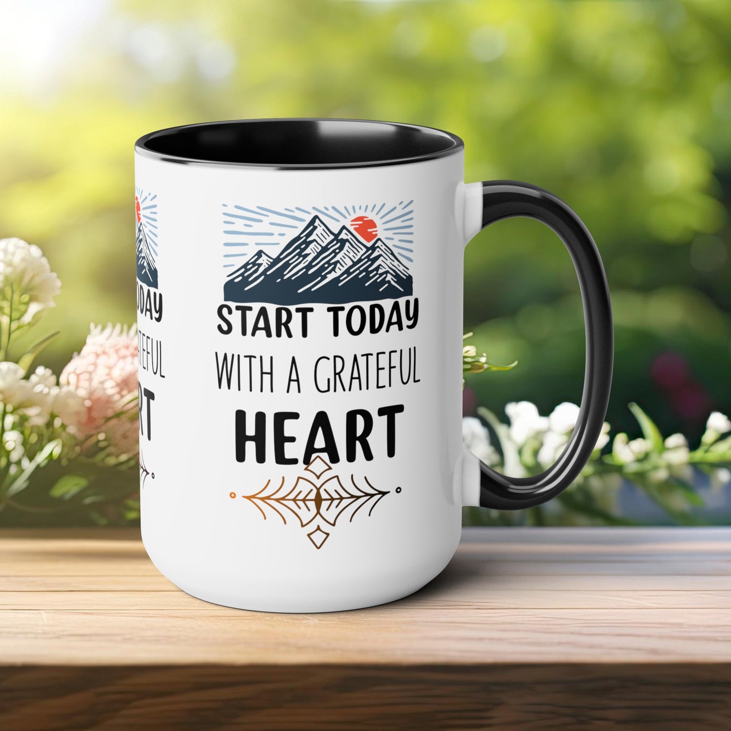 Start Today With A Grateful Heart Yoga coffee Mug, Yoga lovers Coffee mug, Yoga Instructor Gift, Gift For Yoga lover, Gift For Yogi.