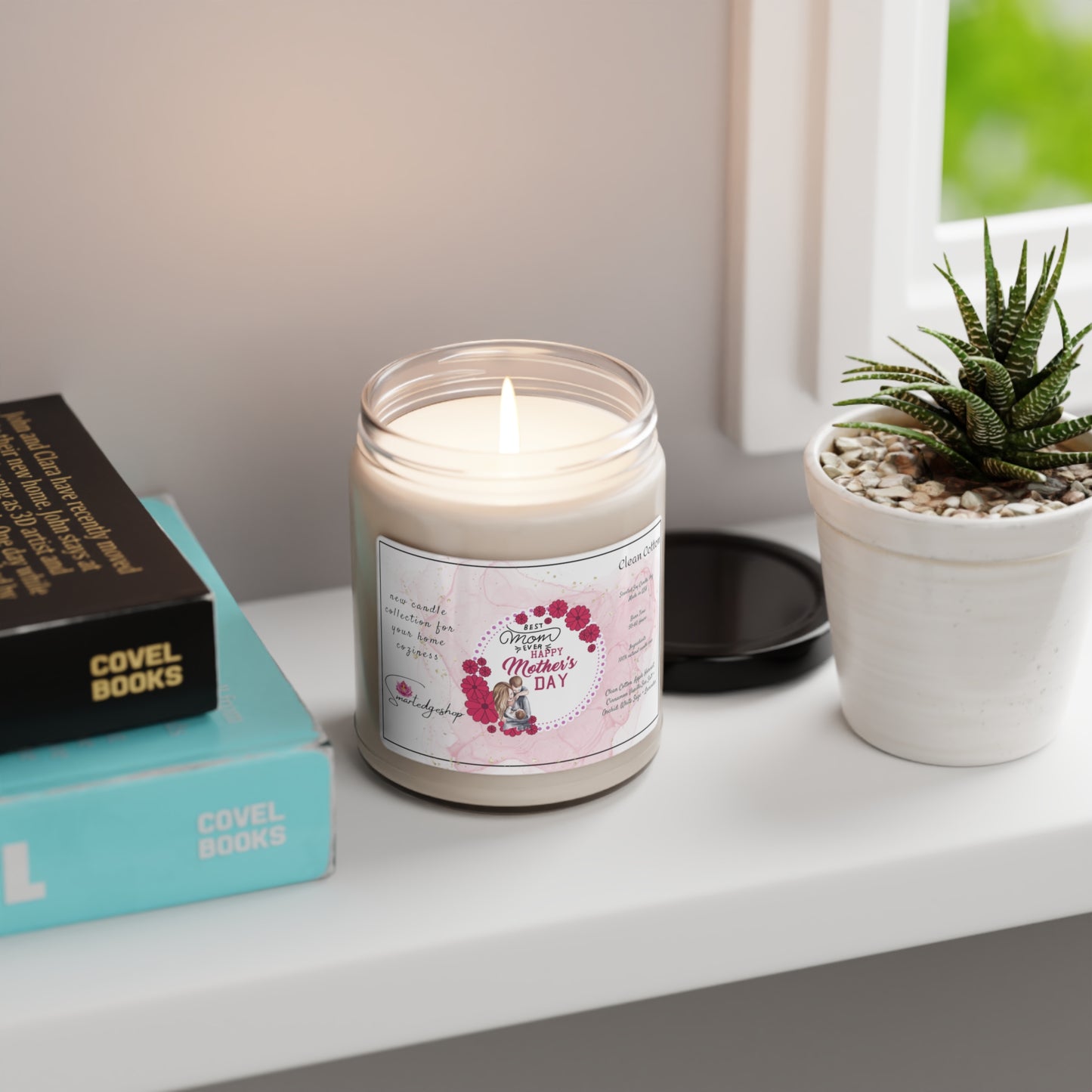 Happy Mother's Day Scented Soy Candle, 9oz, Gift for mom.