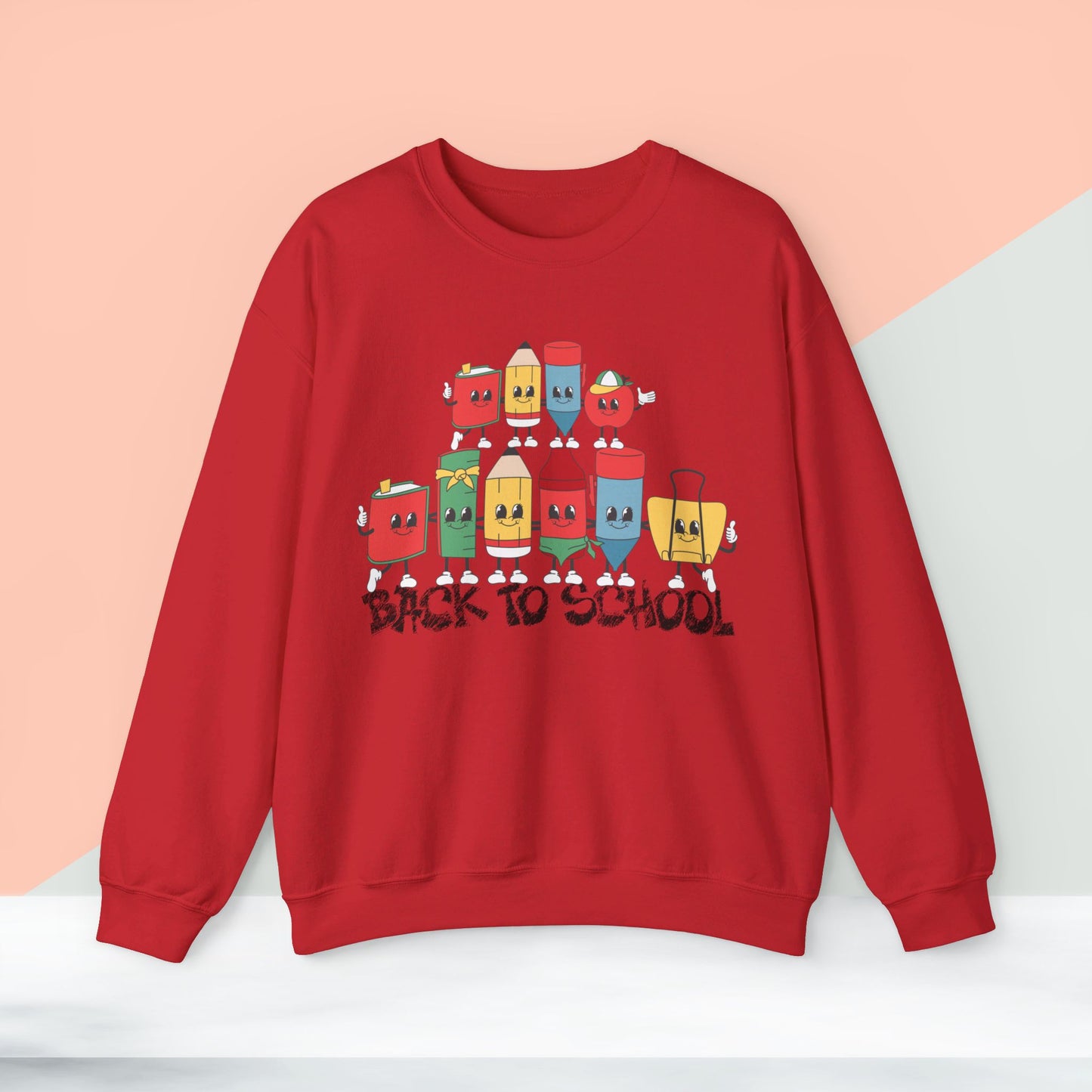 Back To school unisex heavy blend crewneck sweatshirt, We Love Teachers Sweatshirt,Teacher Back To school Sweatshirt. First Day Vibes Sweatshirt.