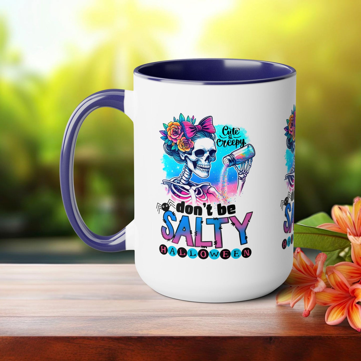 Don't Be Salty Happy Halloween Coffee Mug, Let's Go Halloween Coffee Mug, Trick or Treat Halloween Coffee Mug, Cute Skeleton Coffee Mug, Spooky Season Halloween Coffee Mug.