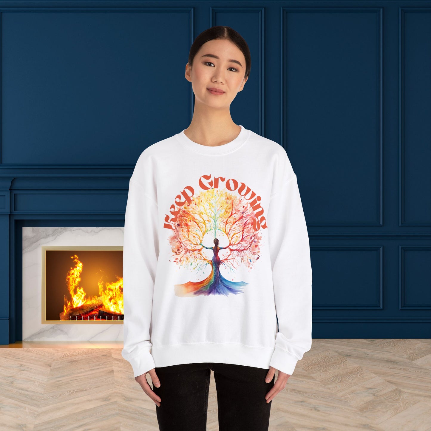 Keep Growing Yoga unisex heavy blend crewneck sweatshirt,Yoga workout Sweatshirt,Yoga lovers Sweatshirt, Yoga Instructor Gift, Gym Sweatshirt, Gift For Yoga lovers, Gift For Yogi.
