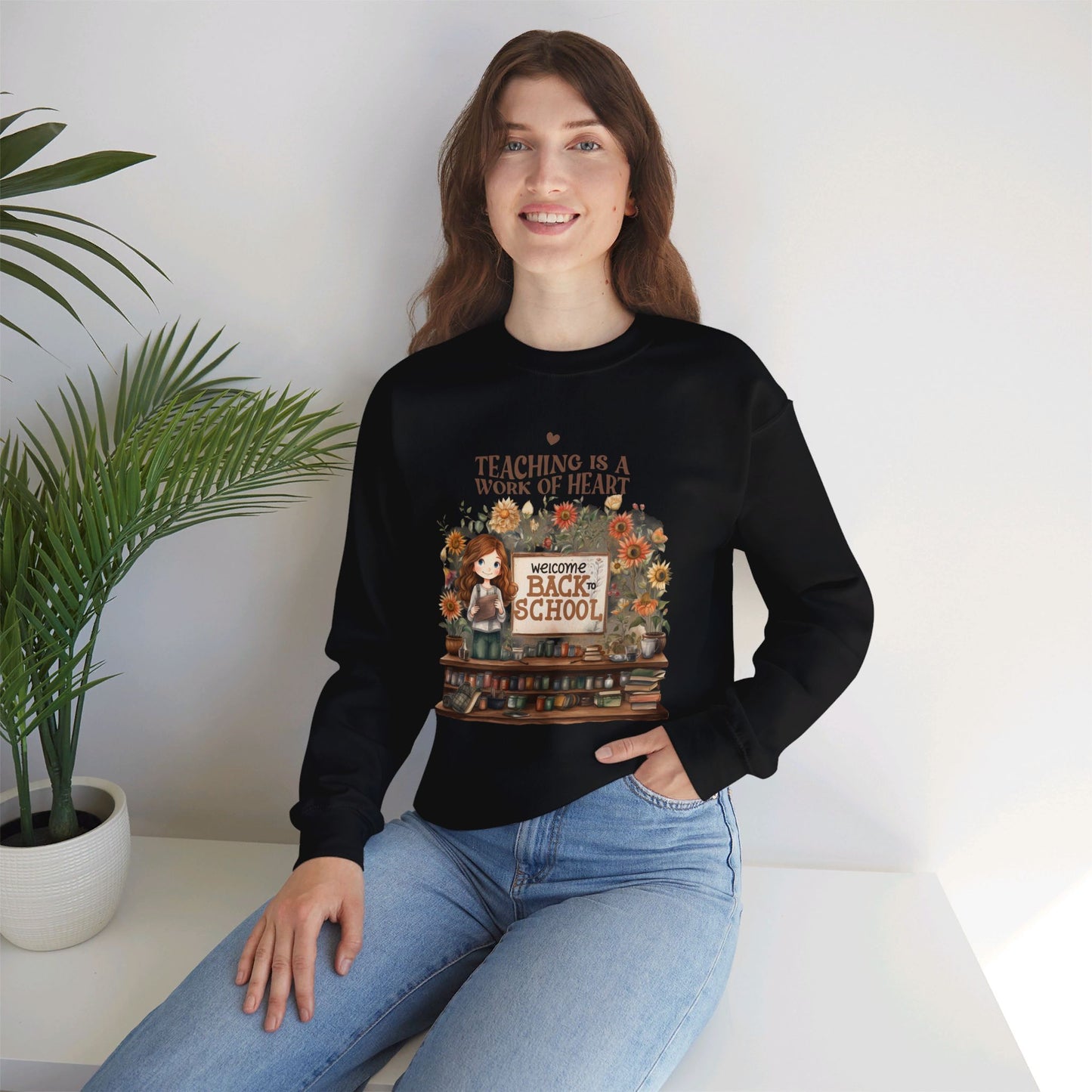 We Love Teachers Sweatshirt, Back To school unisex heavy blend crewneck sweatshirt, Teacher Back To school Sweatshirt. First Day Vibes Sweatshirt.