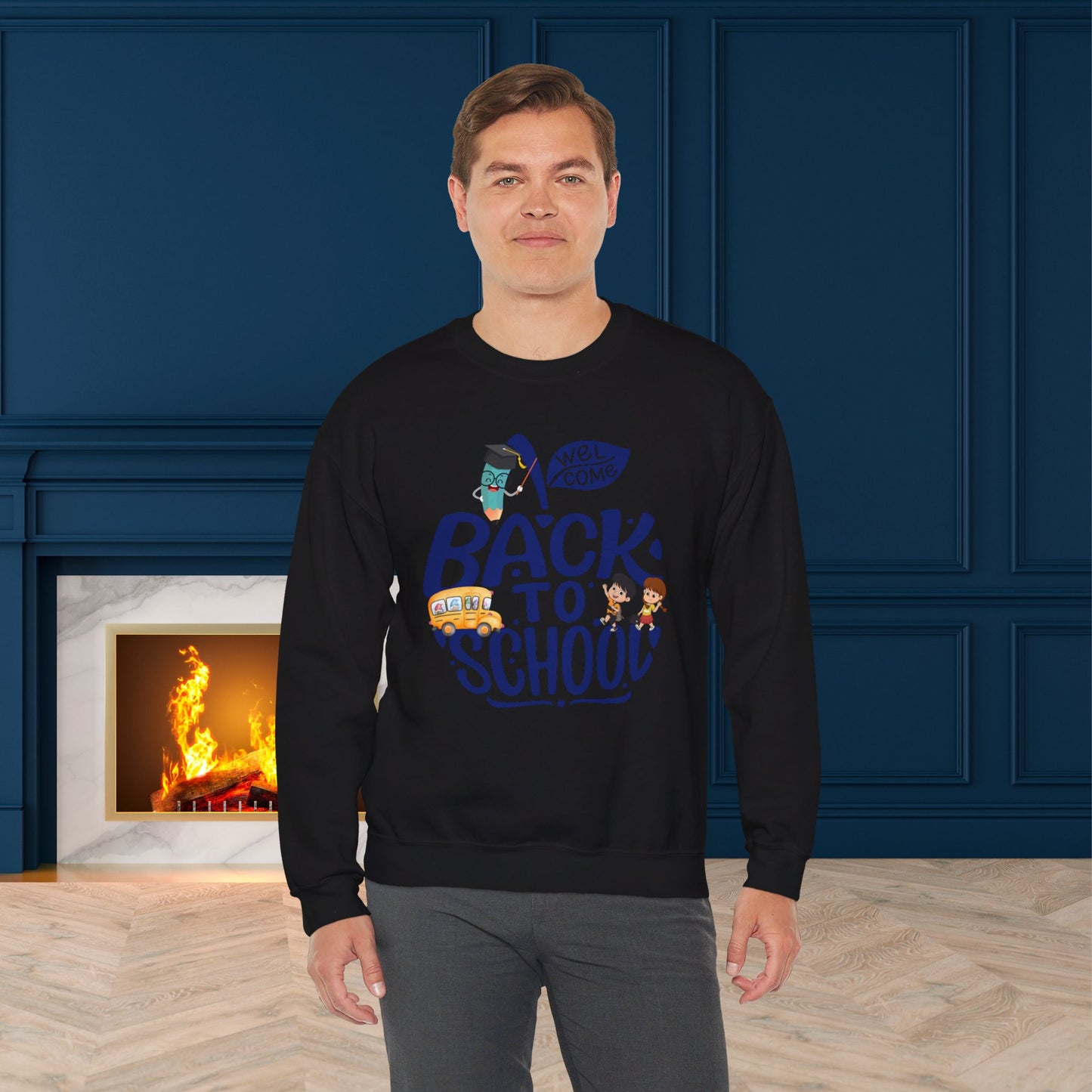 Back To school unisex heavy blend crewneck sweatshirt, We Love Teachers Sweatshirt,Teacher Back To school Sweatshirt. First Day Vibes Sweatshirt.