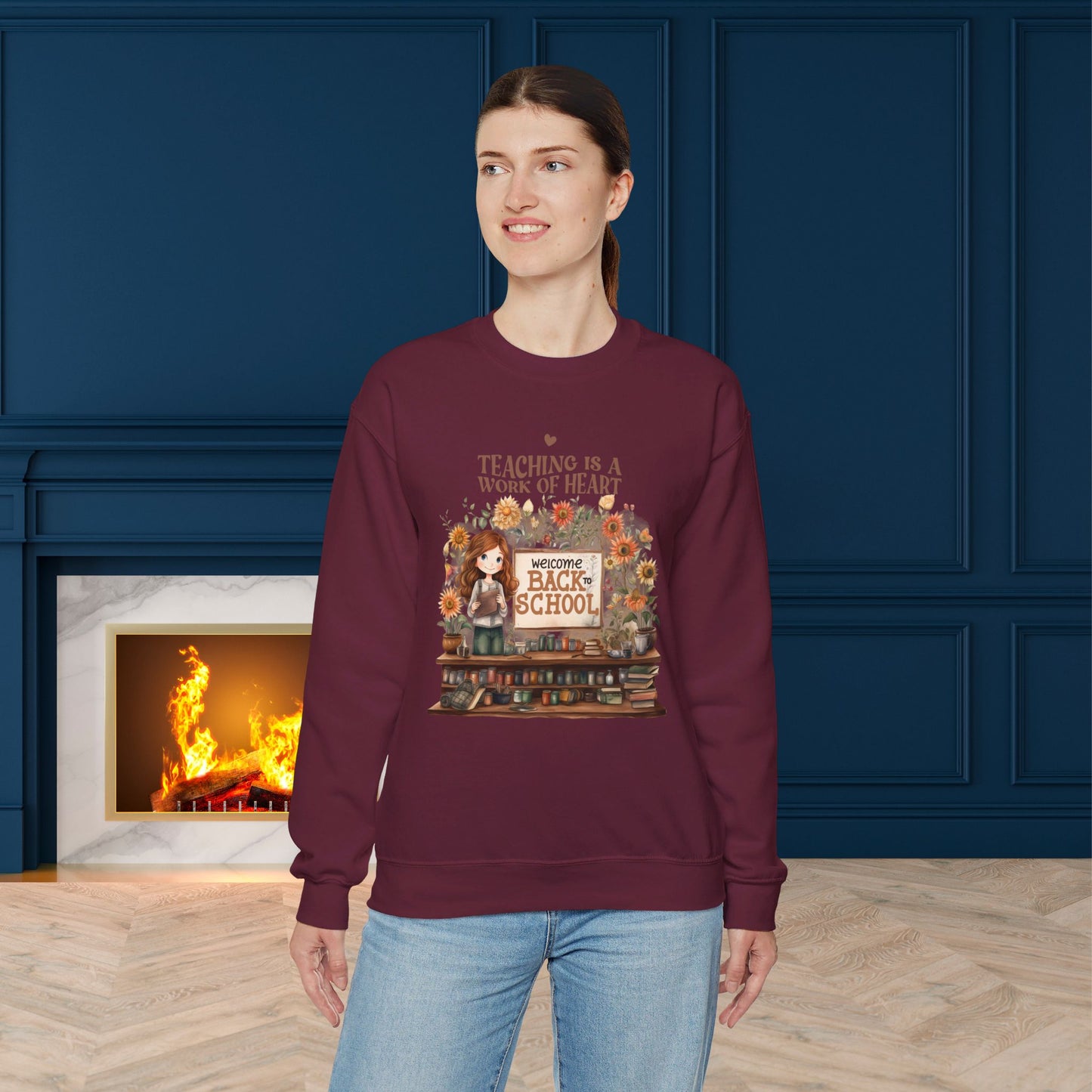We Love Teachers Sweatshirt, Back To school unisex heavy blend crewneck sweatshirt, Teacher Back To school Sweatshirt. First Day Vibes Sweatshirt.