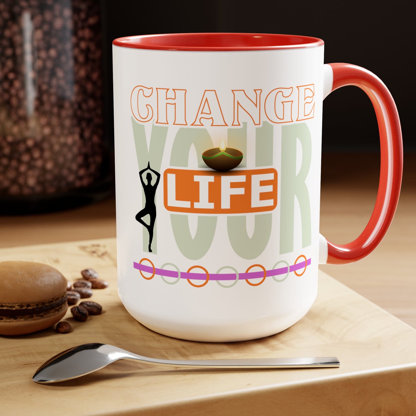 Change your Life Yoga Coffee Mug, Cute Yoga Coffee Mug, Yoga lovers Coffee Mug, Yoga Instructor Gift, Gift For Yoga lover, Gift For Yogi.