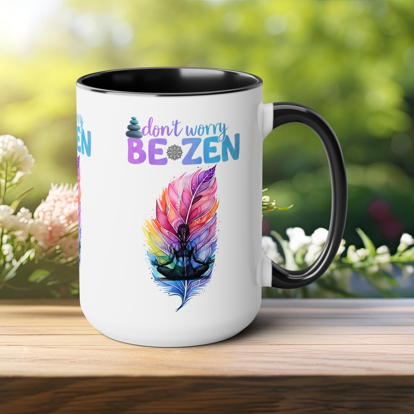 Don't worry Be Zen Yoga Coffee Mug, Cute Yoga Coffee Mug, Yoga lovers Coffee Mug, Yoga Instructor Gift, Gift For Yoga lover, Gift For Yogi.