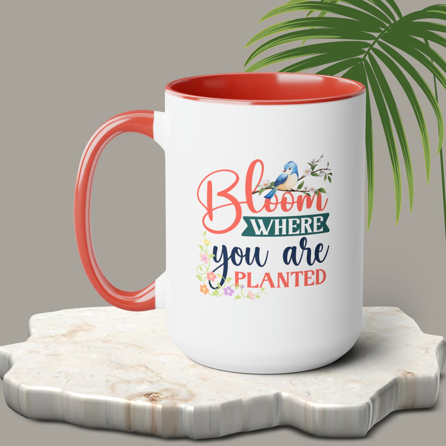 Spring time two-Tone Coffee Mugs, 15oz