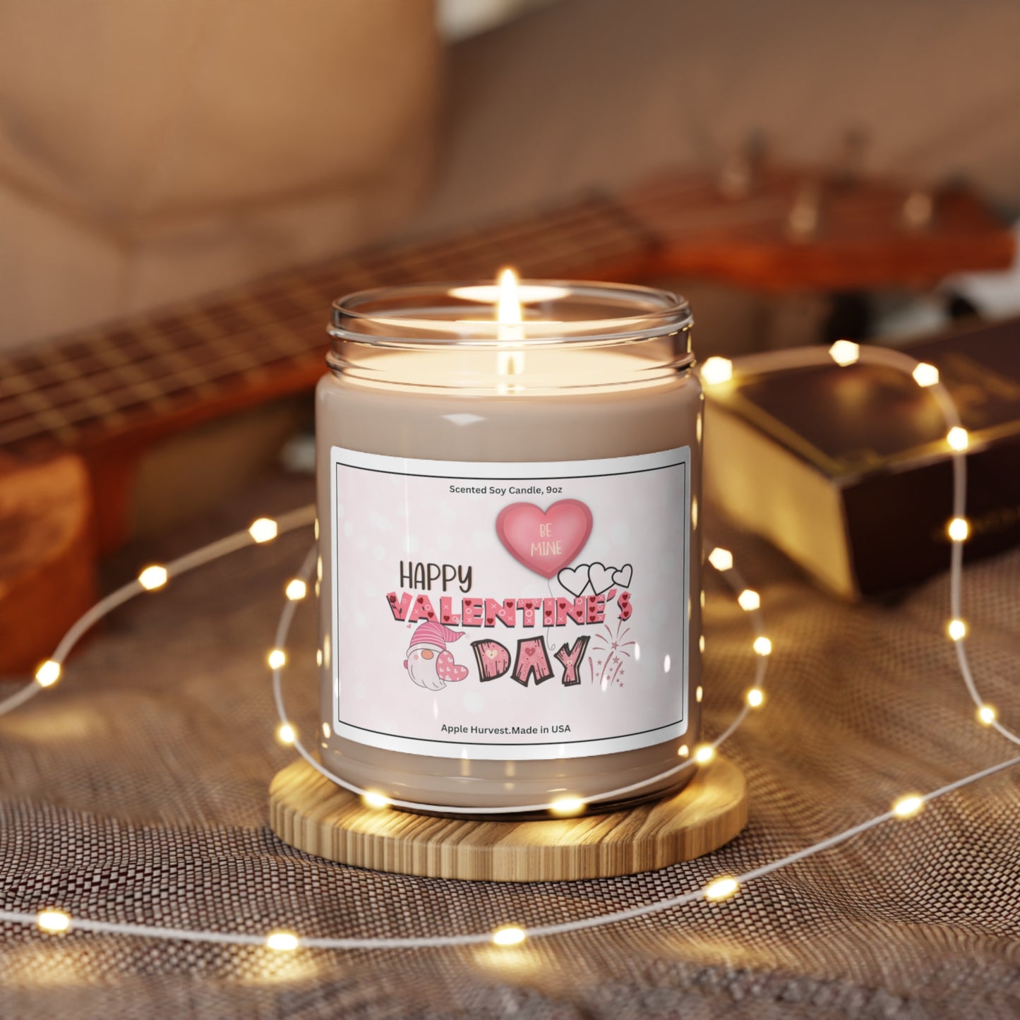 Happy valentines day Scented Soy Candle, 9oz