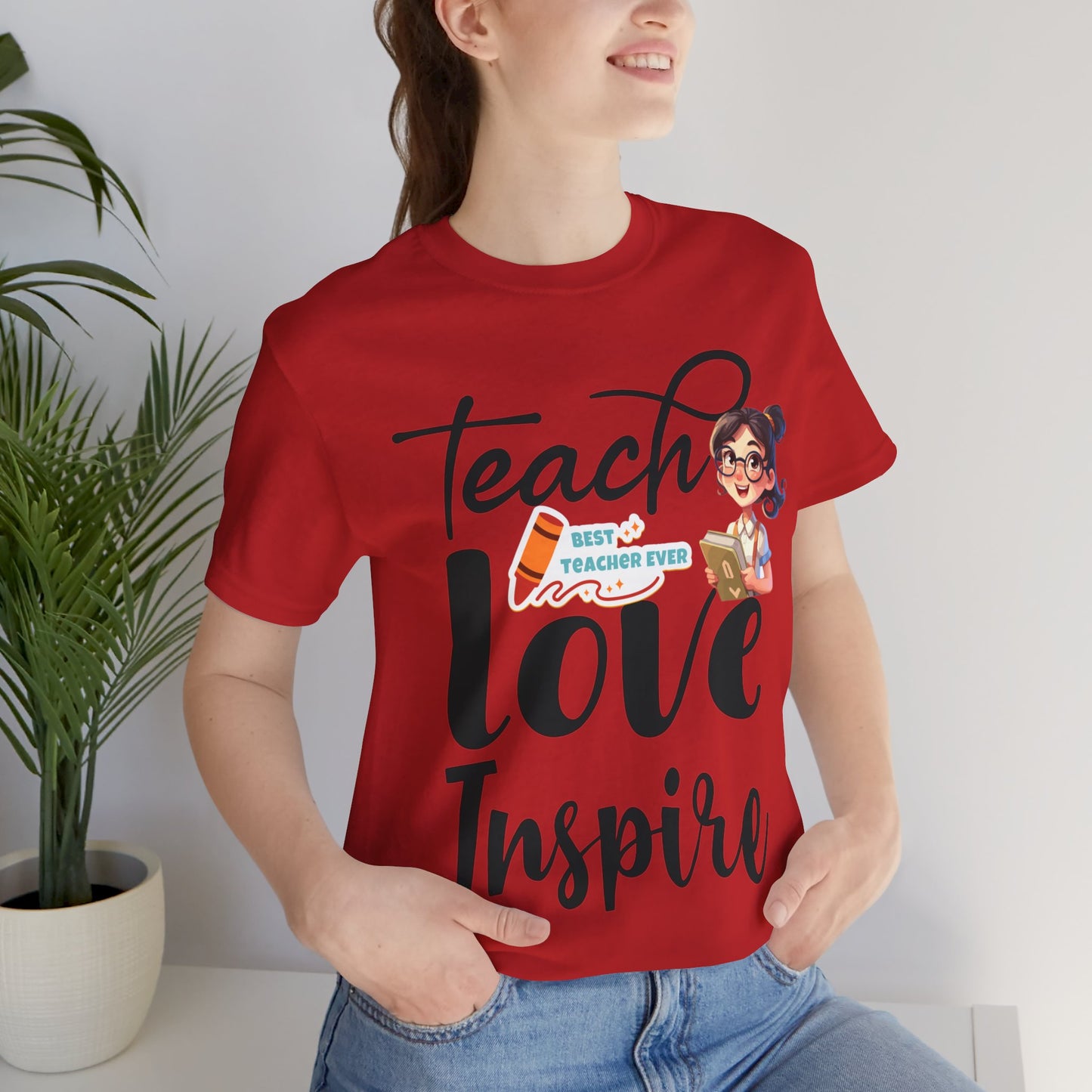 Teach Love Inspire T-shirt, Hello Teacher T-Shirt, Back To School T-Shirt, Teach Love Inspire Teacher Shirt, Teacher Back To school unisex jersey short sleeve.First Day Vibes T-Shirt.