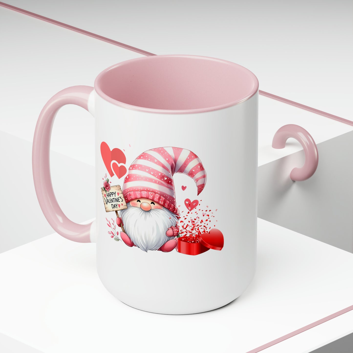 Happy valentines day Two-Tone Coffee Mugs, 15oz