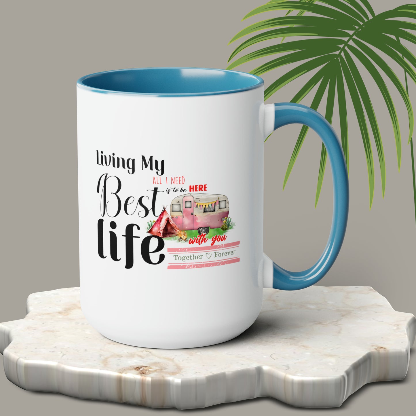 Happy valentines day Two-Tone Coffee Mugs, 15oz