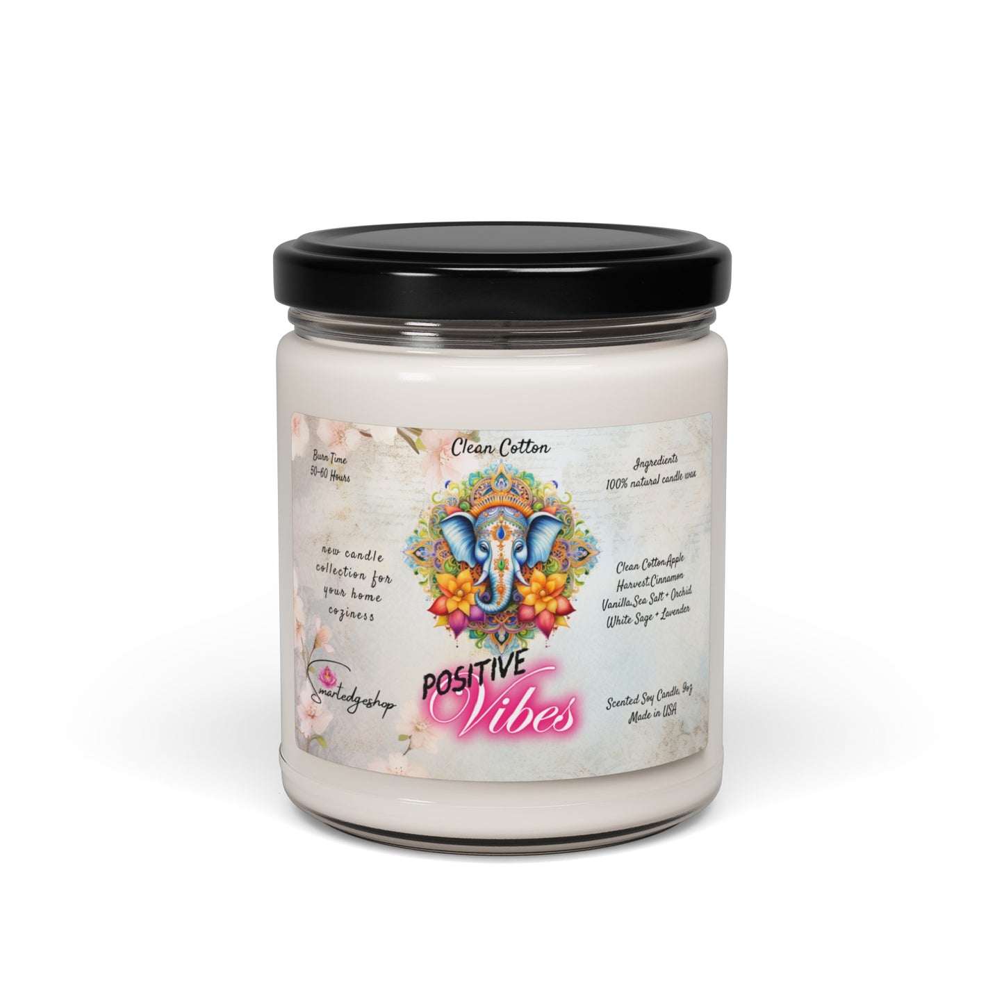 Positive Vibes Yoga Scented Soy Candle, 9oz,Yoga , CuteCandle, Mindful Gift, Yoga lovers candle, Yoga Instructor Gift, Gift For Yoga lovers, Gift For Yogi.