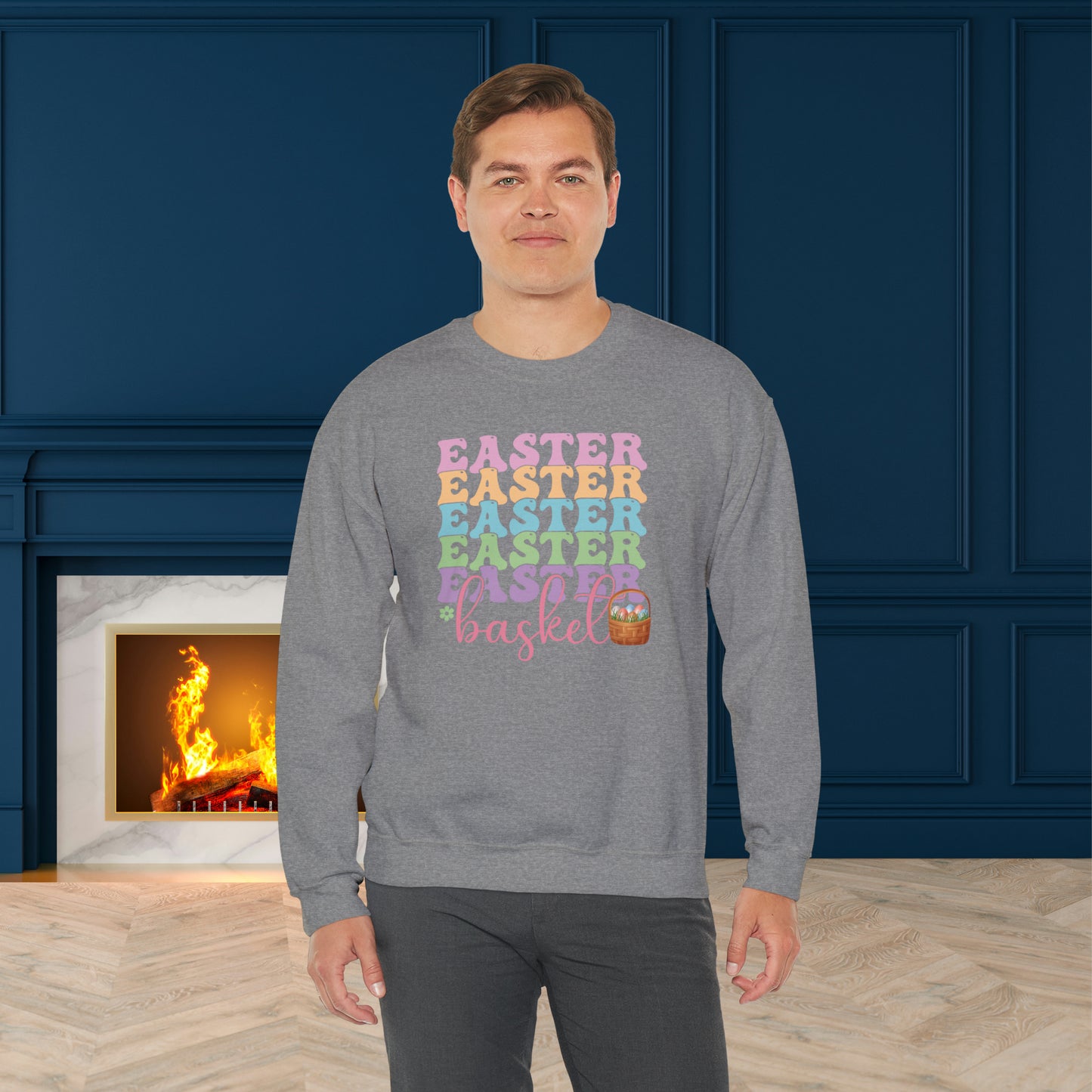 Easter Basket Unisex Crewneck Sweatshirt