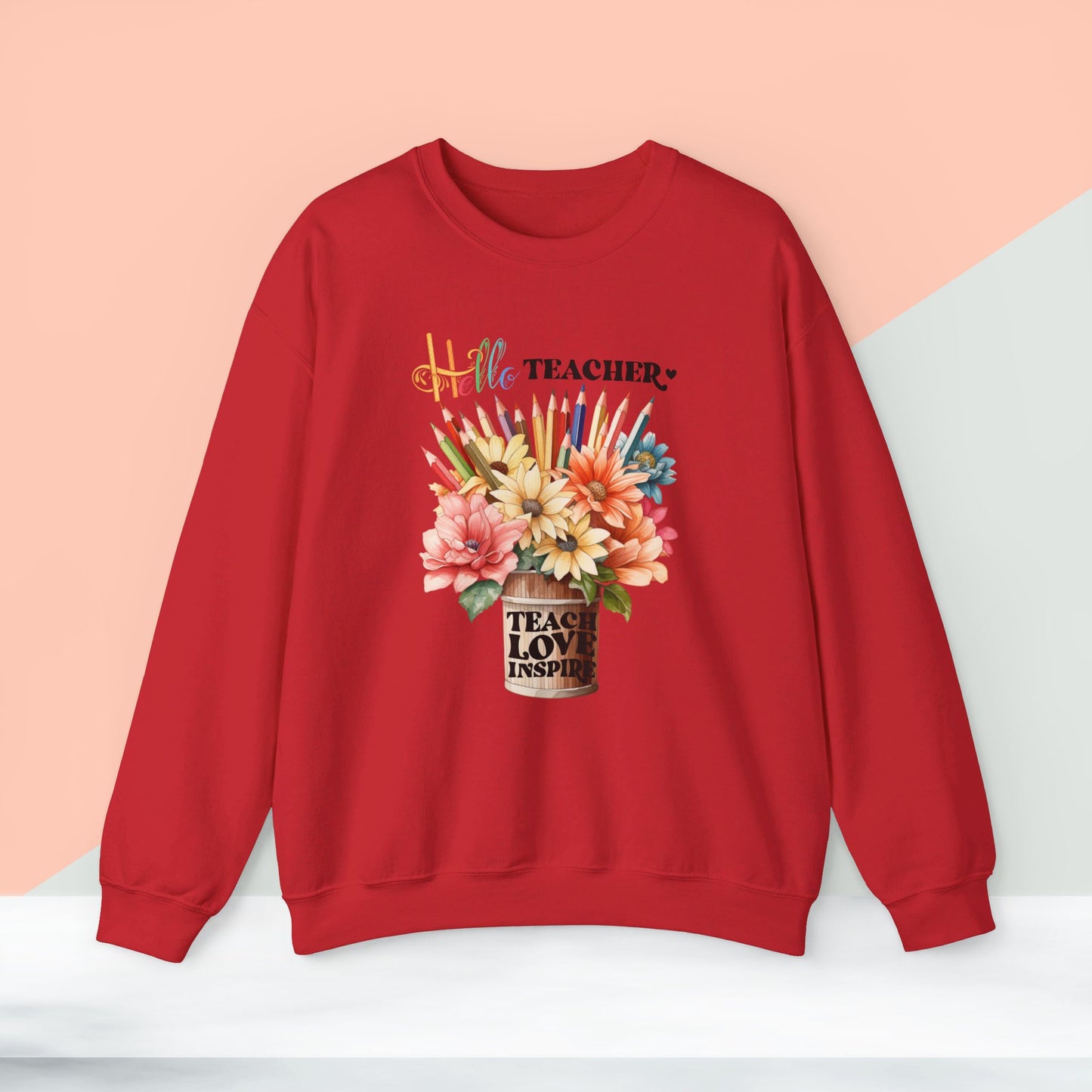 We Love Teachers Sweatshirt, Back To school unisex heavy blend crewneck sweatshirt, Teacher Back To school Sweatshirt. First Day Vibes Sweatshirt.