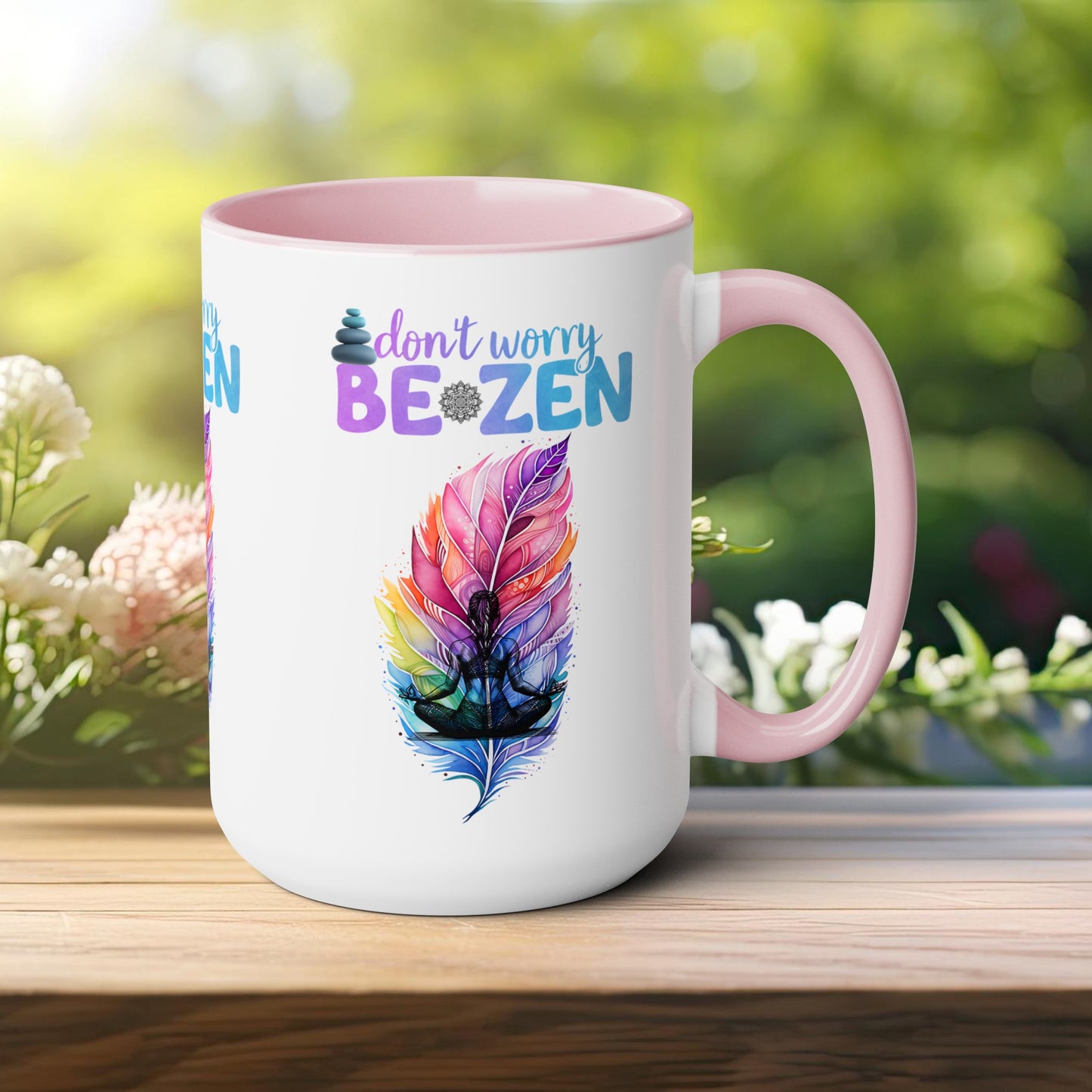 Don't worry Be Zen Yoga Coffee Mug, Cute Yoga Coffee Mug, Yoga lovers Coffee Mug, Yoga Instructor Gift, Gift For Yoga lover, Gift For Yogi.