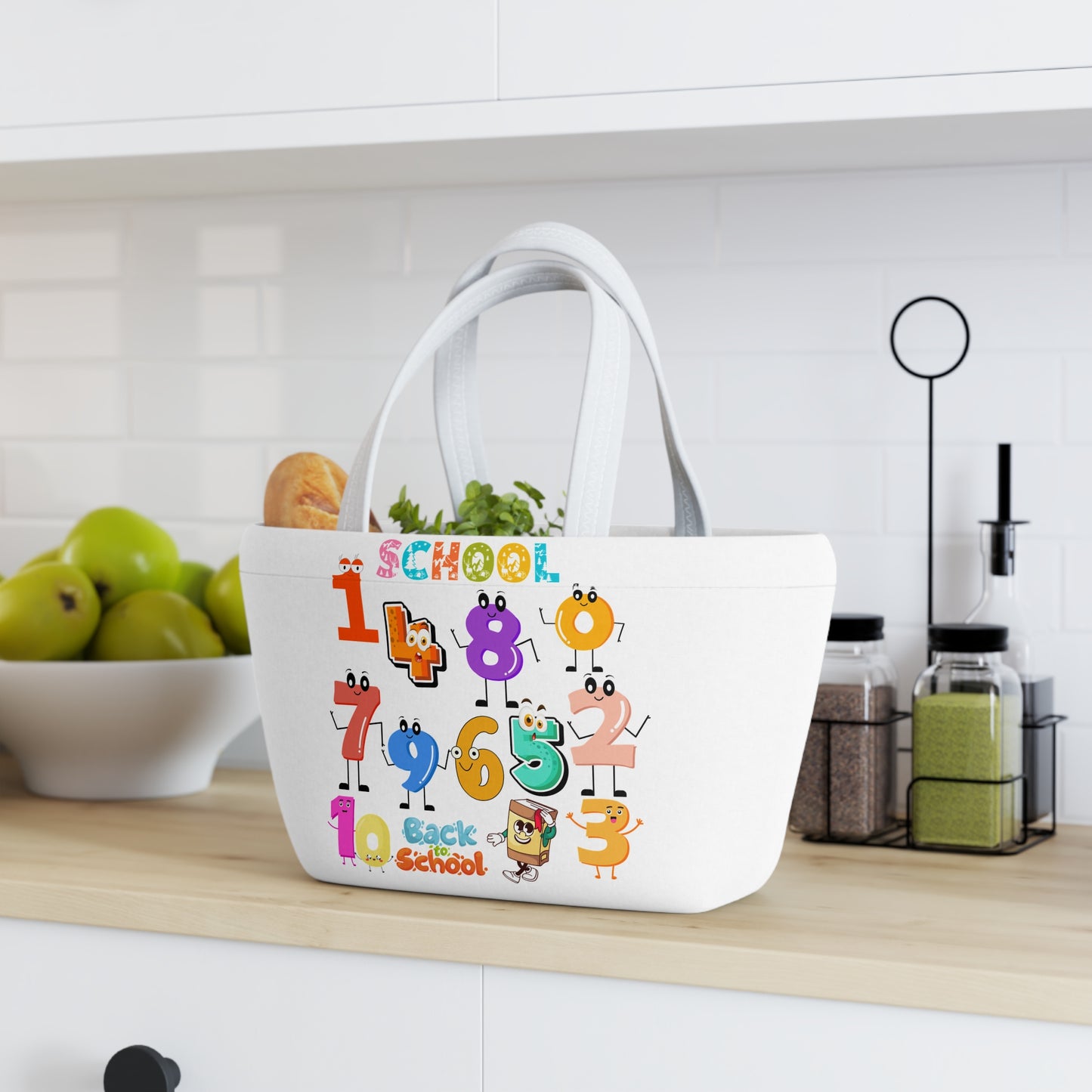 123 Lunch Bag, Back To School Lunch Bag, Back to Learning Lunch Bag, Ready for School Lunch Bag. First day Of School.