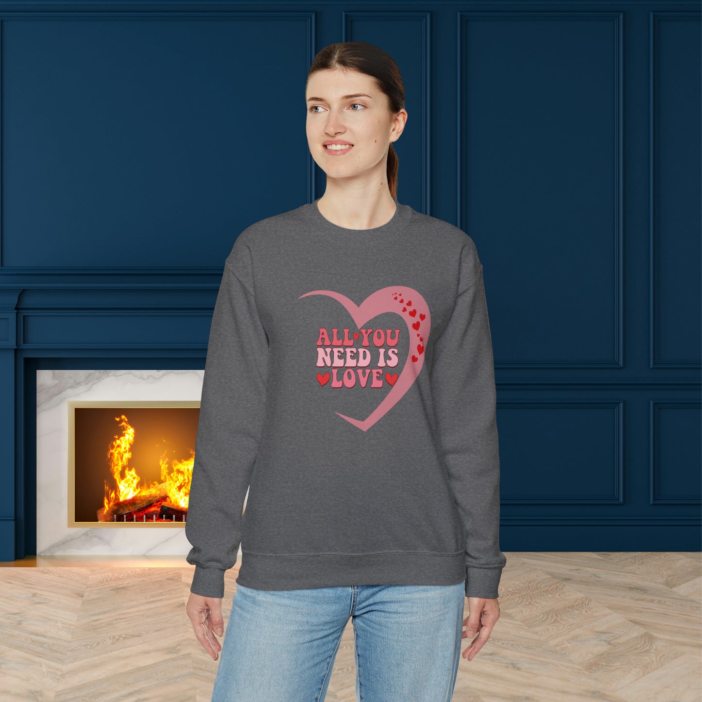 Happy valentines day Unisex Heavy Blend™ Crewneck Sweatshirt