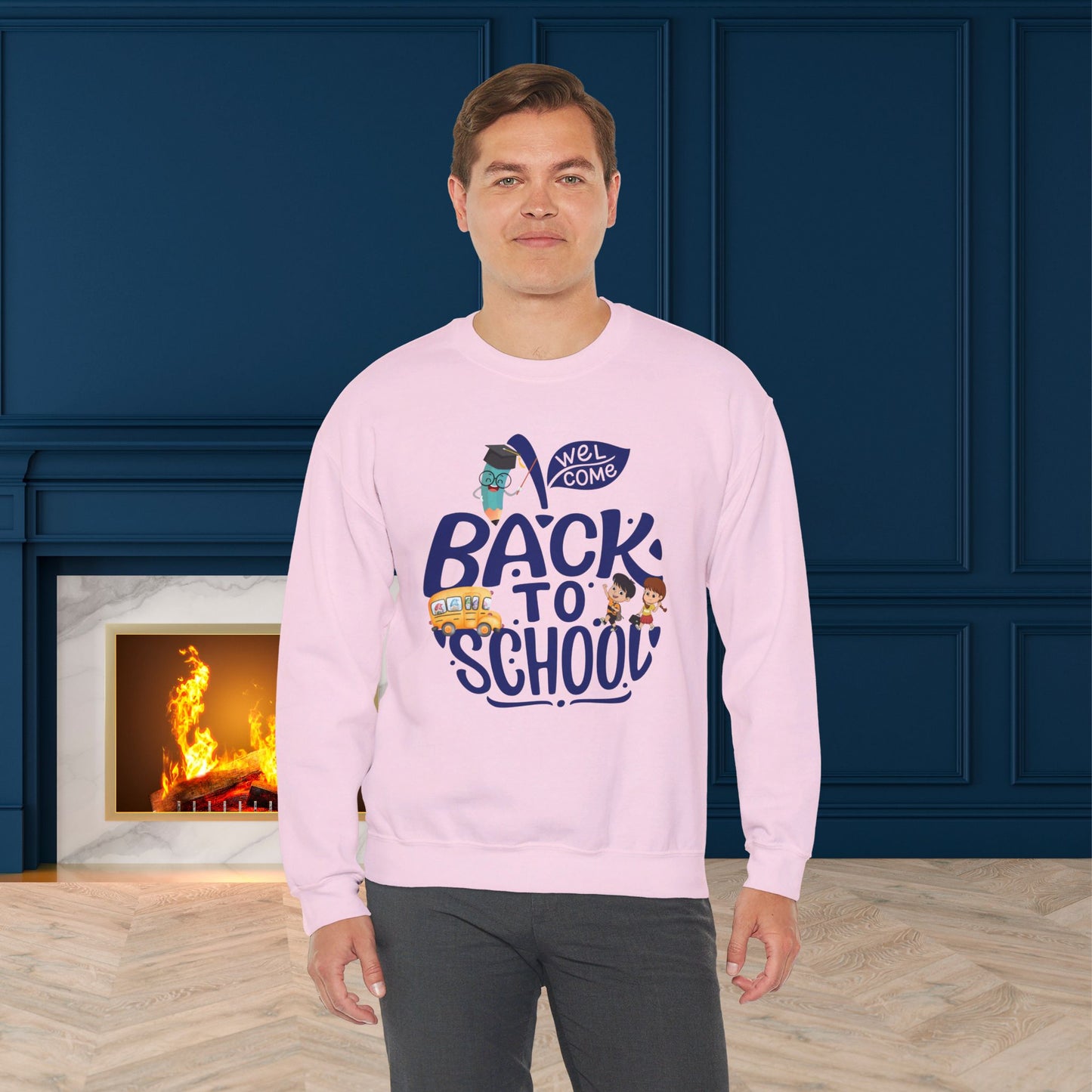 Back To school unisex heavy blend crewneck sweatshirt, We Love Teachers Sweatshirt,Teacher Back To school Sweatshirt. First Day Vibes Sweatshirt.