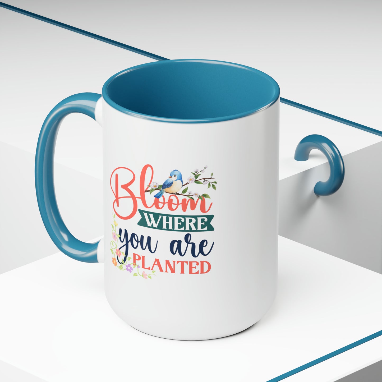 Spring time two-Tone Coffee Mugs, 15oz