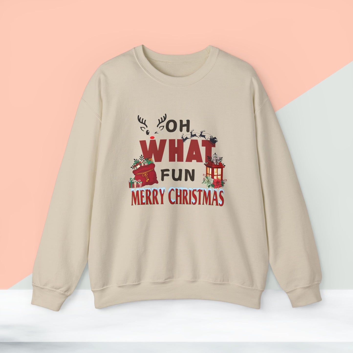Oh What fun Christmas Sweatshirt - Unisex Heavy Blend, Merry Christmas, Festive, Christmas Gift, Crewneck, merry Christmas Sweatshirt, Christmas Sweatshirt Christmas Gift, Festive Sweatshirt.