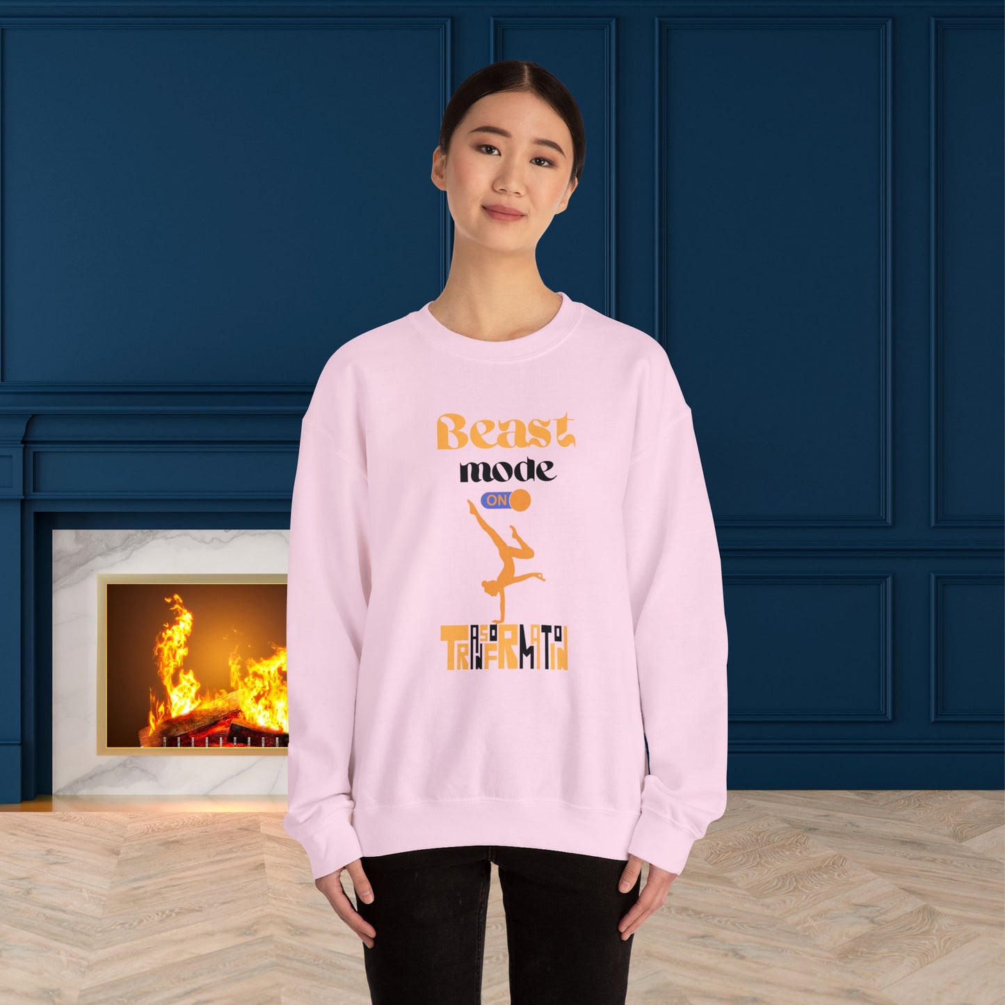 Beast Mode On Yoga unisex heavy blend crewneck sweatshirt,Yoga workout Sweatshirt,Yoga lovers Sweatshirt, Yoga Instructor Gift, Gym Sweatshirt, Gift For Yoga lovers, Gift For Yogi.