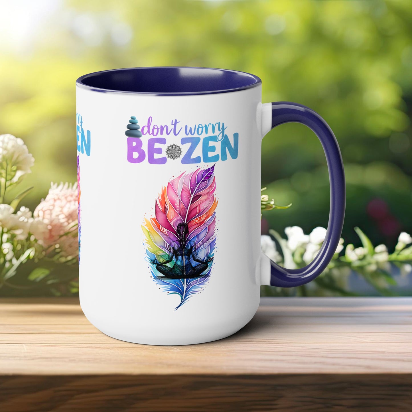 Don't worry Be Zen Yoga Coffee Mug, Cute Yoga Coffee Mug, Yoga lovers Coffee Mug, Yoga Instructor Gift, Gift For Yoga lover, Gift For Yogi.