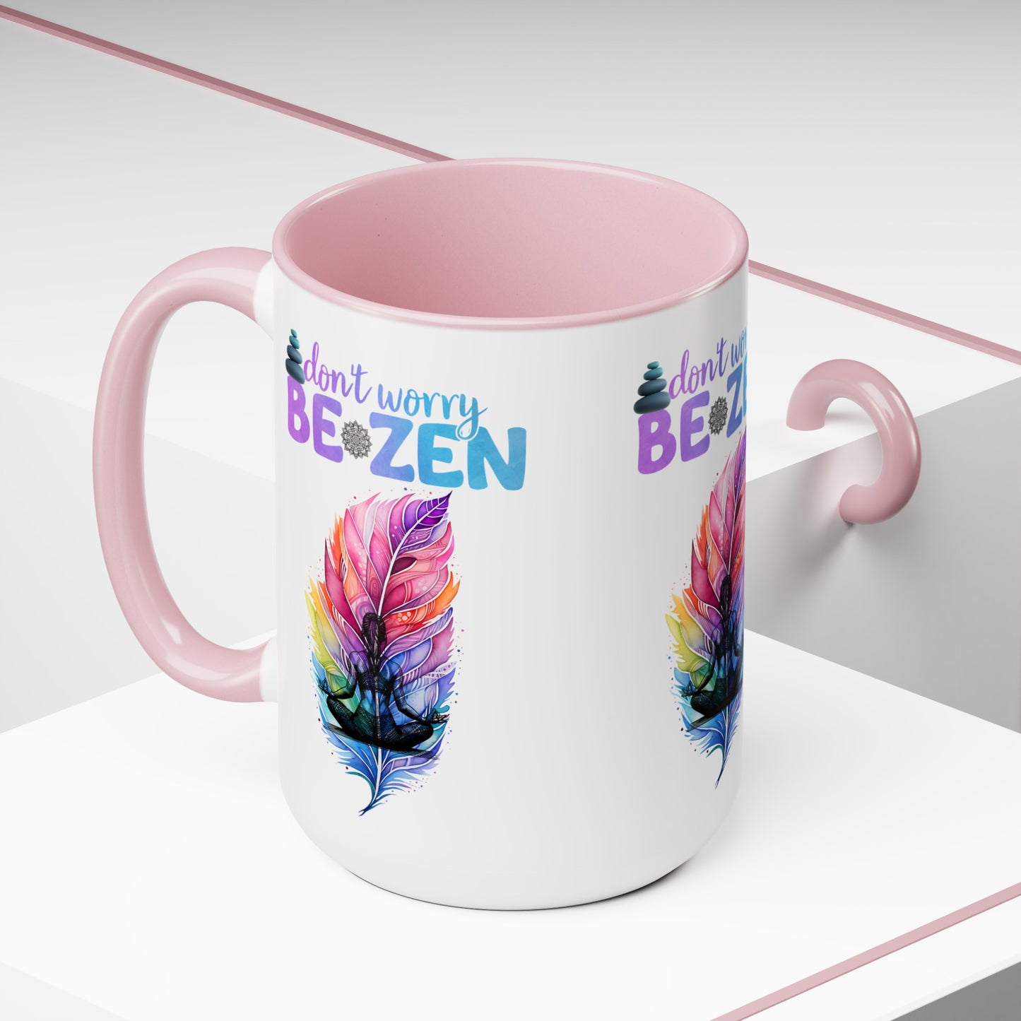Don't worry Be Zen Yoga Coffee Mug, Cute Yoga Coffee Mug, Yoga lovers Coffee Mug, Yoga Instructor Gift, Gift For Yoga lover, Gift For Yogi.