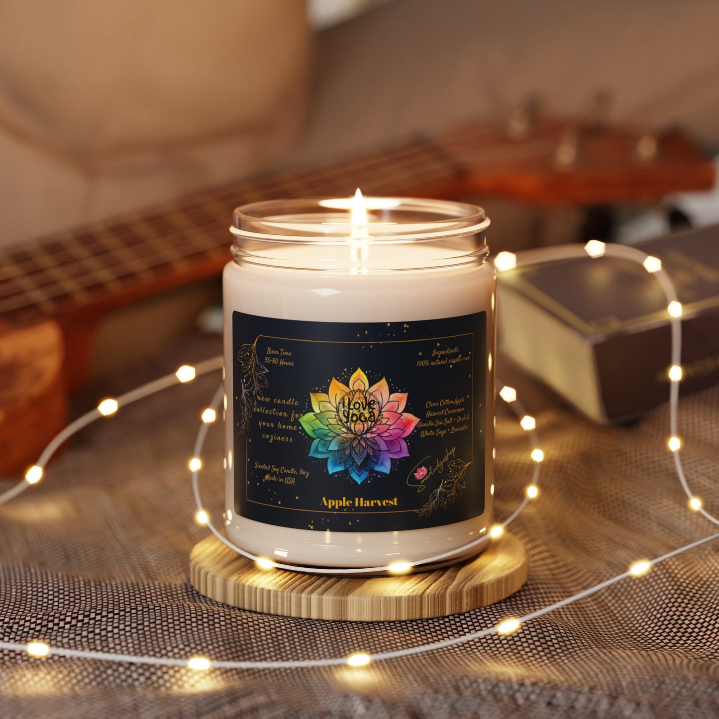 I Love Yoga Scented Soy Candle, 9oz,Yoga , CuteCandle, Mindful Gift, Yoga lovers candle, Yoga Instructor Gift, Gift For Yoga lovers, Gift For Yogi.