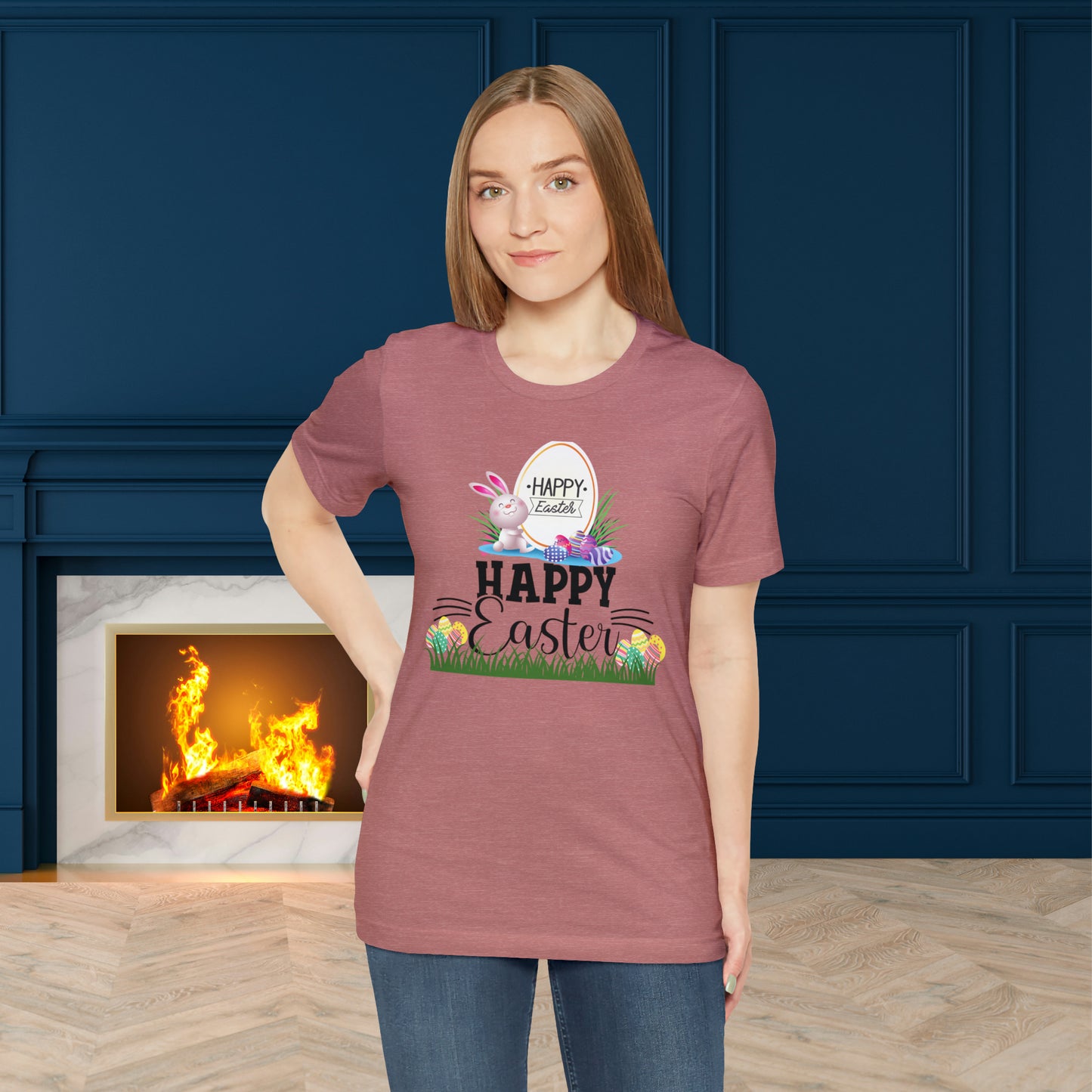 Happy Easter Unisex Jersey Short Sleeve Tee