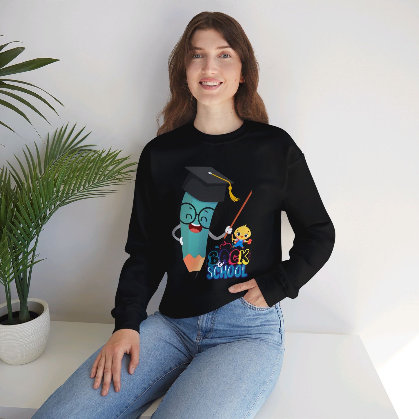 Back To school unisex heavy blend crewneck sweatshirt, We Love Teachers Sweatshirt,Teacher Back To school Sweatshirt. First Day Vibes Sweatshirt.