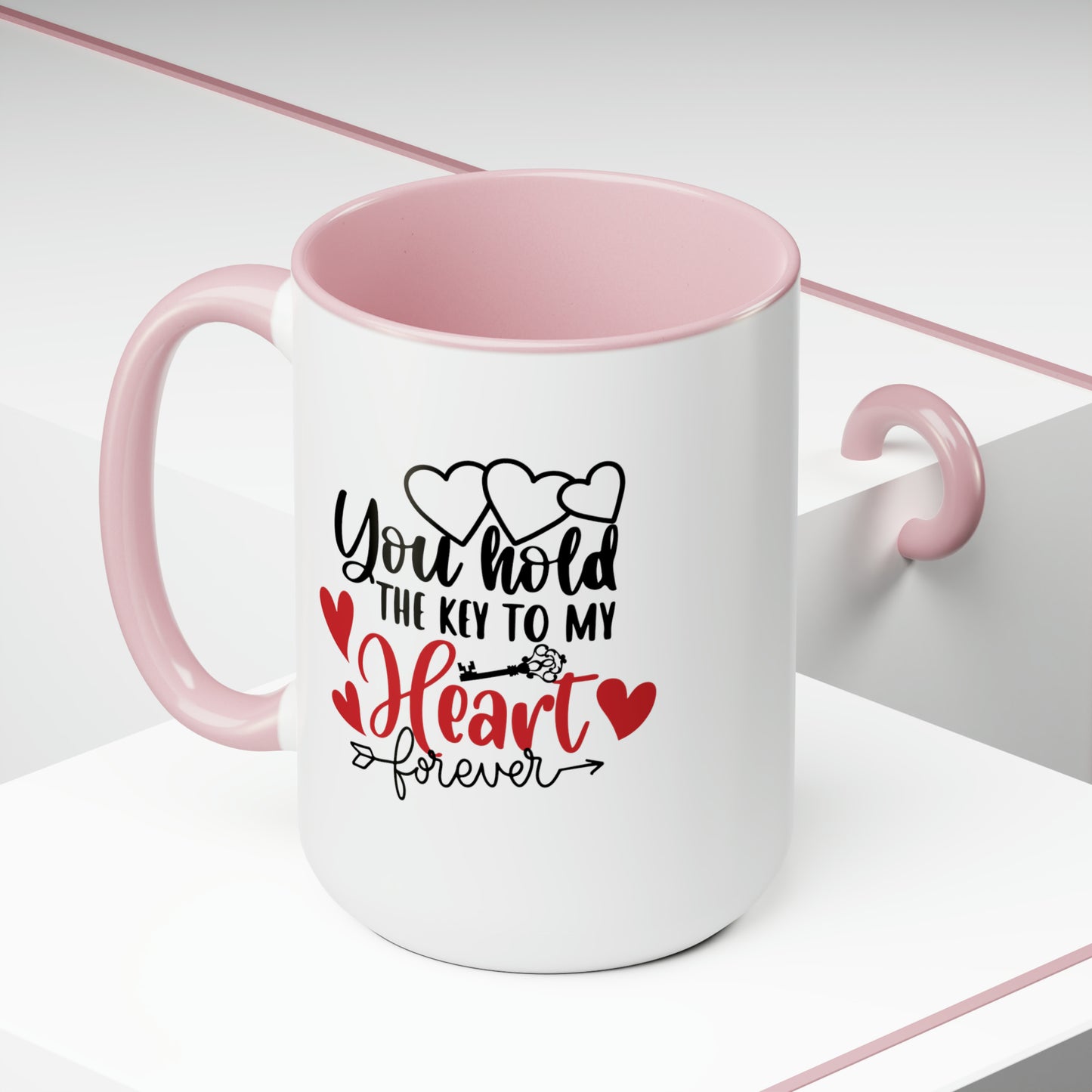 Happy valentines day Two-Tone Coffee Mugs, 15oz