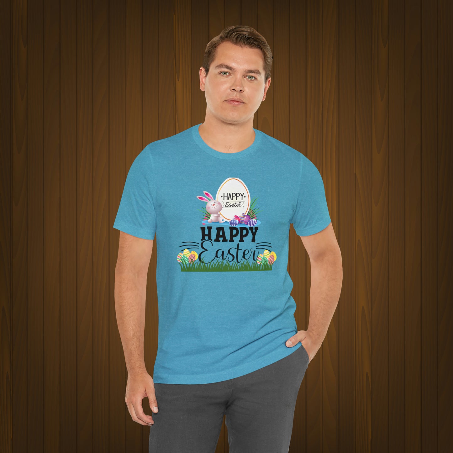 Happy Easter Unisex Jersey Short Sleeve Tee