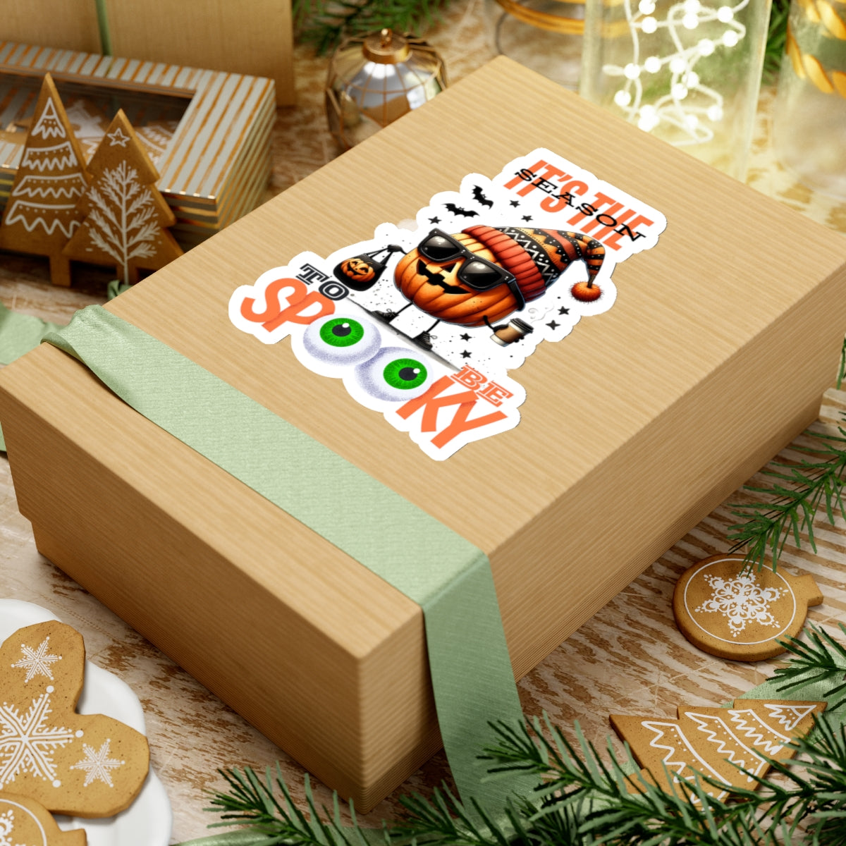 It's The Season To be Spooky Kiss-Cut Stickers, Spooky Vibes Happy Halloween Kiss-Cut Stickers, Happy Halloween Kiss-Cut Stickers, Spooky Season Kiss-Cut Stickers, Trick Or Treat Halloween Kiss-Cut Stickers.