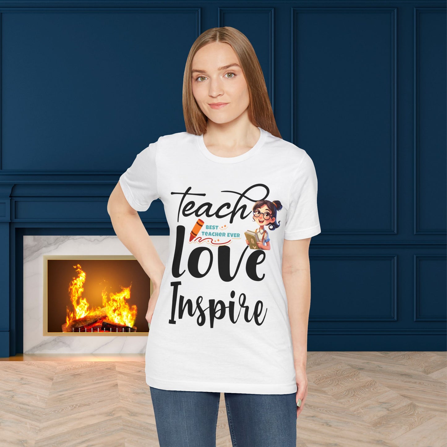 Teach Love Inspire T-shirt, Hello Teacher T-Shirt, Back To School T-Shirt, Teach Love Inspire Teacher Shirt, Teacher Back To school unisex jersey short sleeve.First Day Vibes T-Shirt.