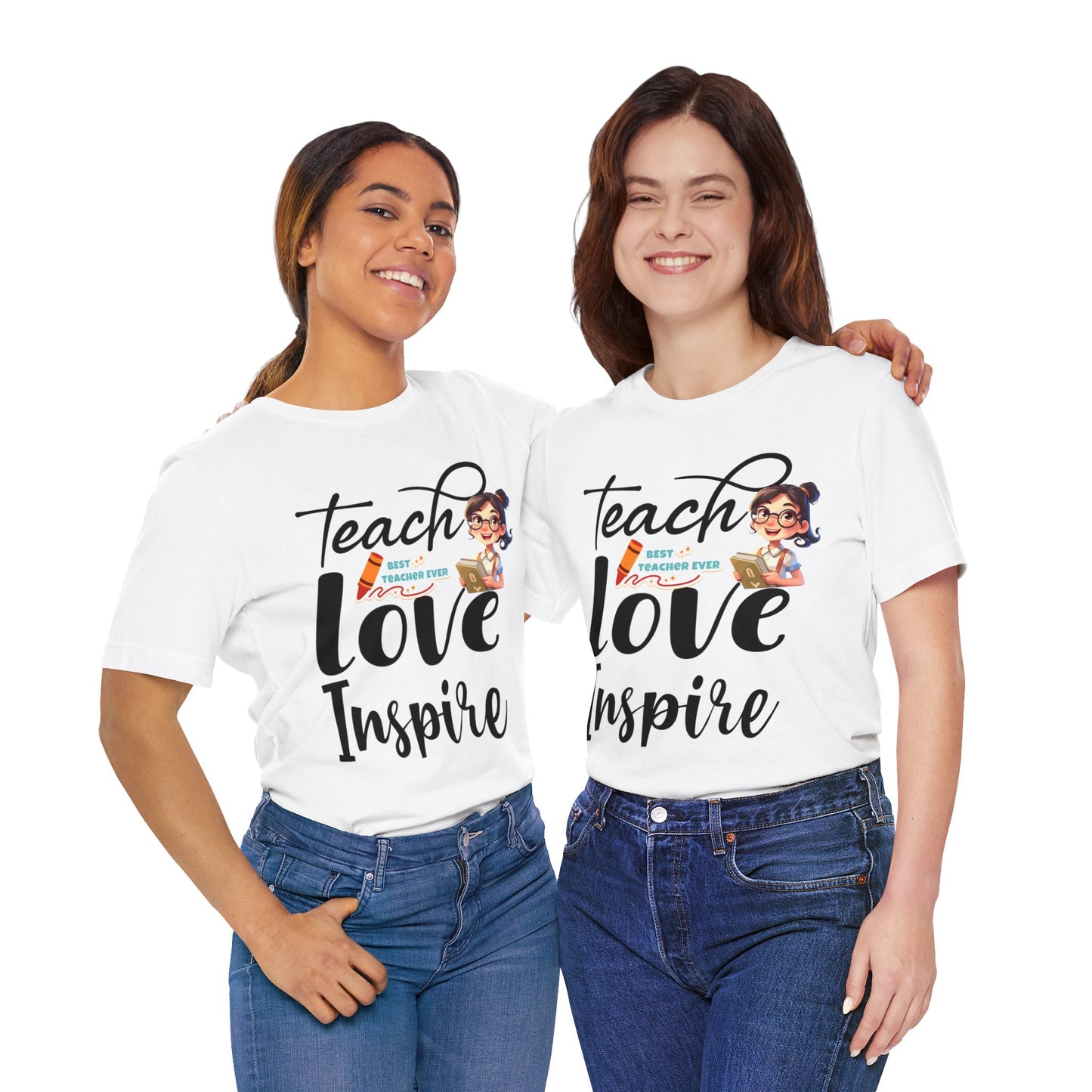 Teach Love Inspire T-shirt, Hello Teacher T-Shirt, Back To School T-Shirt, Teach Love Inspire Teacher Shirt, Teacher Back To school unisex jersey short sleeve.First Day Vibes T-Shirt.