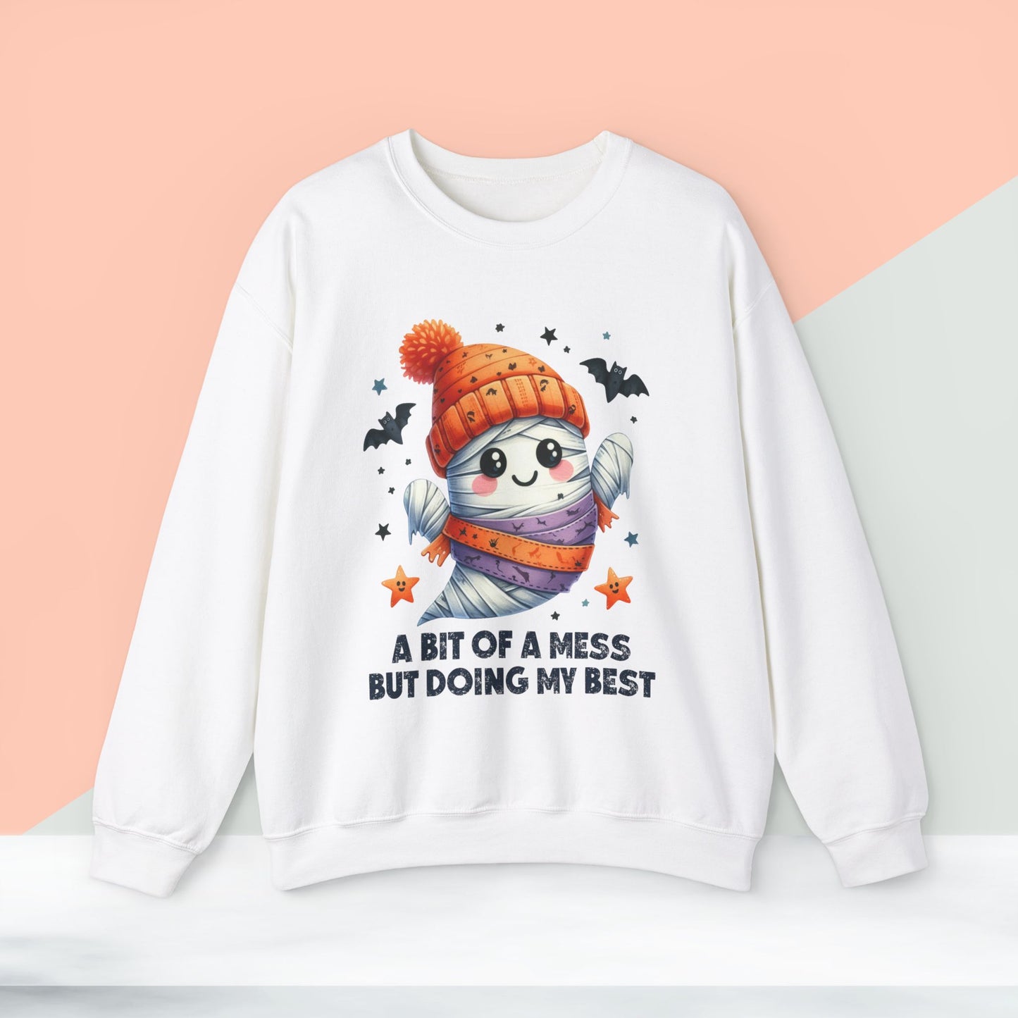 Halloween Sweatshirt, Happy Halloween Sweatshirt - Unisex Heavy Blend Crewneck, Halloween Sweatshirt, Cute Spooky Ghost sweatshirt.