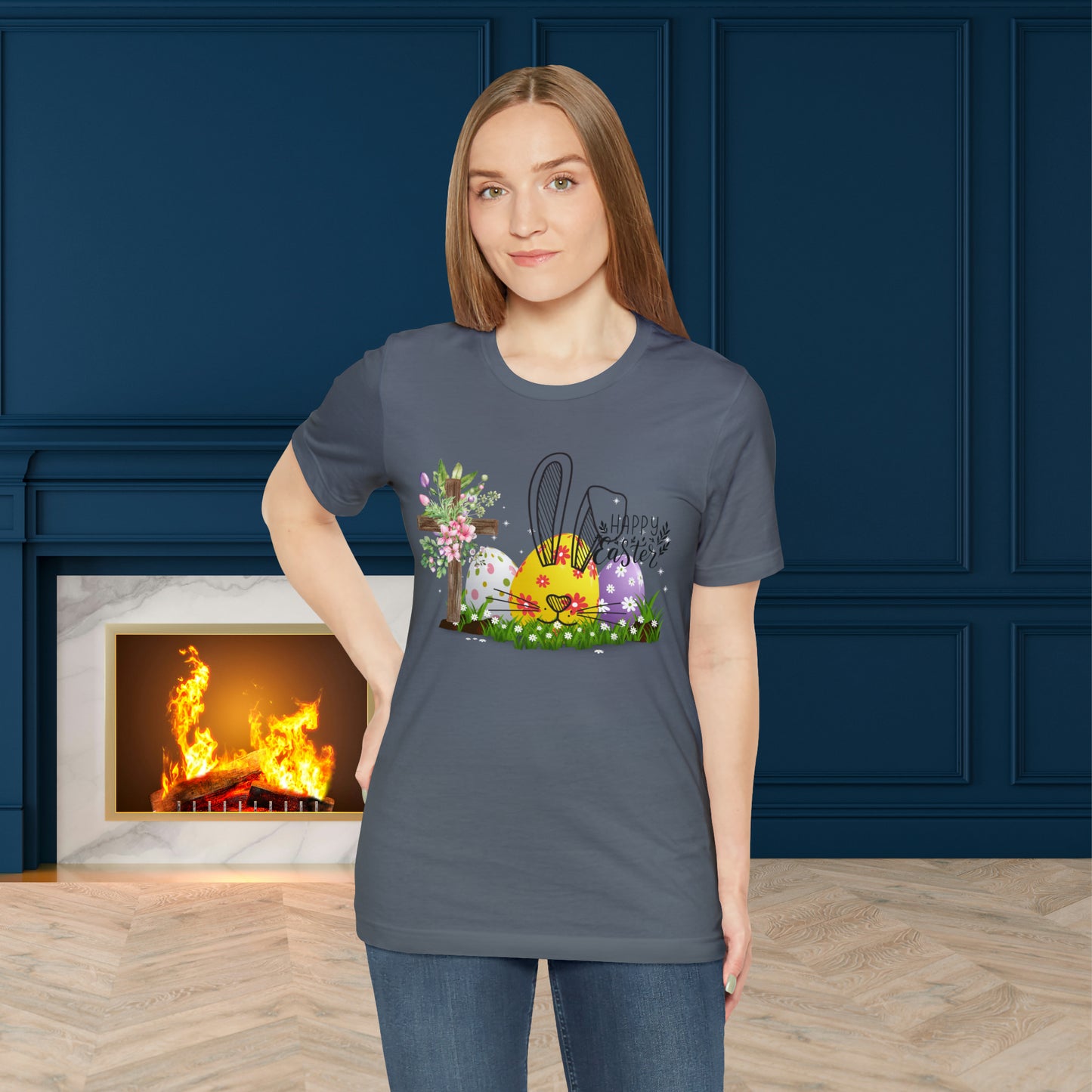 Happy Easter Unisex Jersey Short Sleeve Tee
